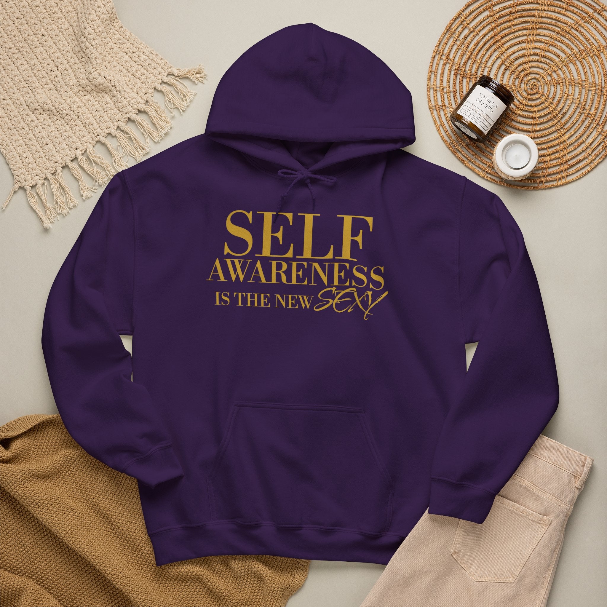 Self Awareness Is The New Sexy Hoodie — Motivational Graphic Sweatshirt