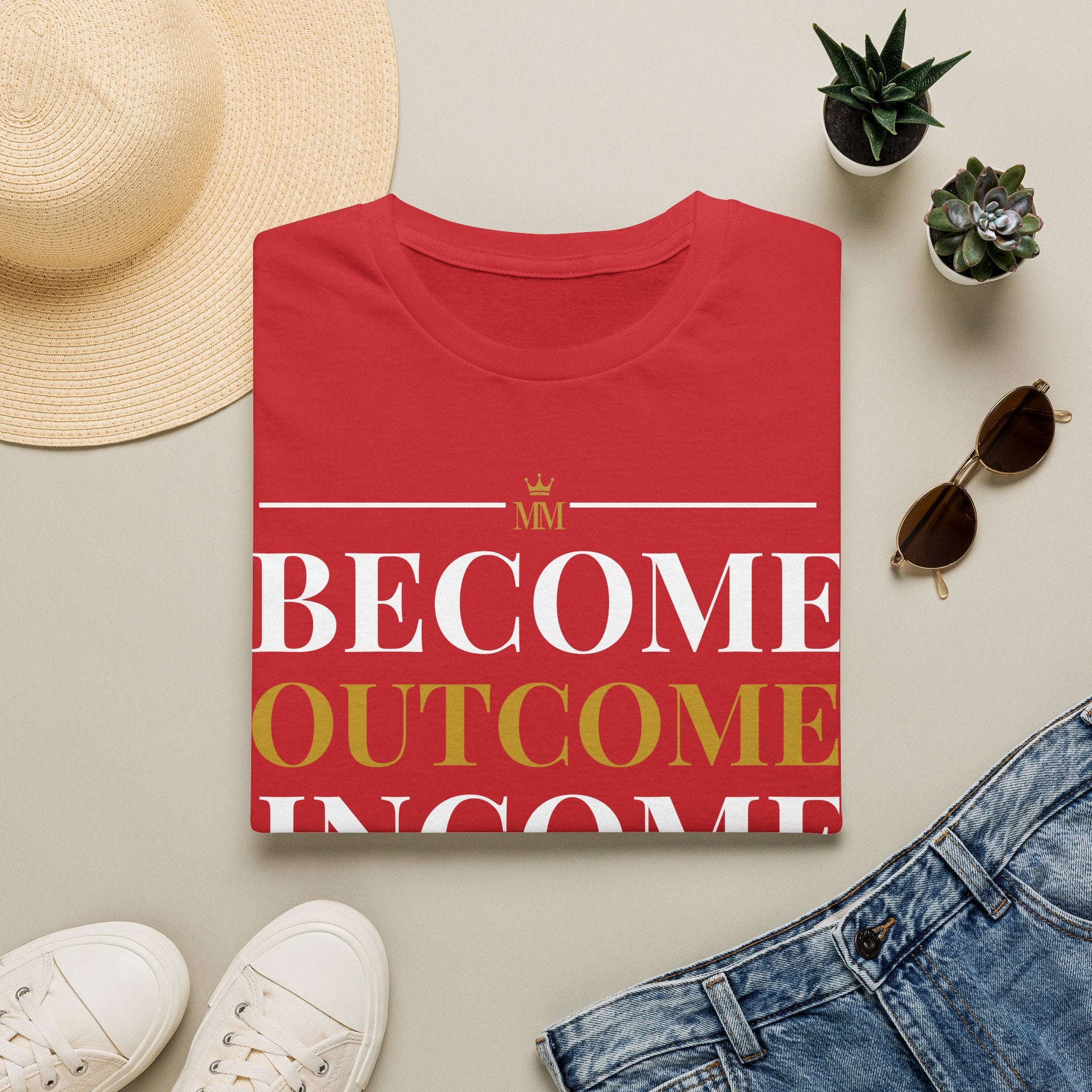 BECOME OUTCOME INCOME Unisex Garment-Dyed T-shirt