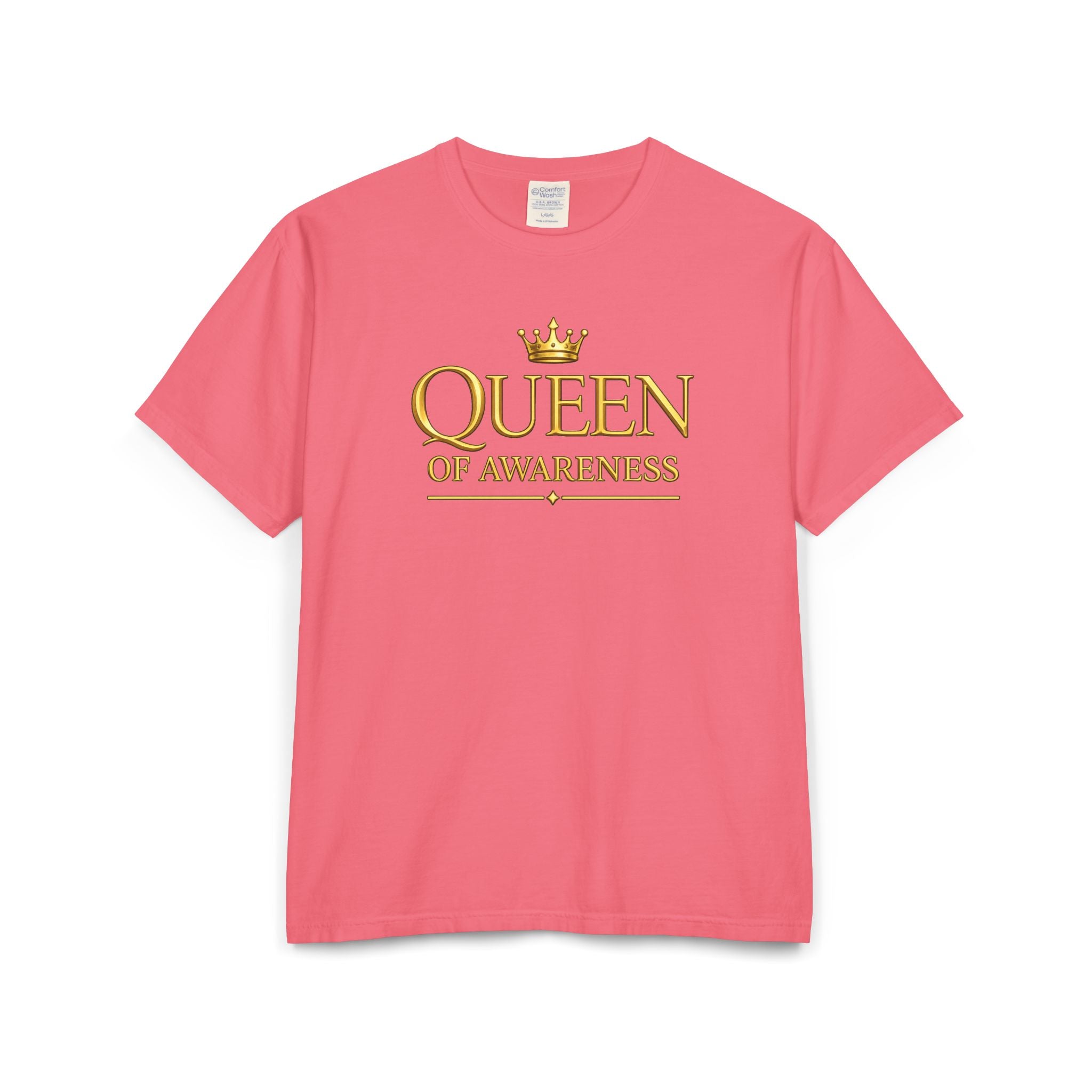 Queen of Awareness Unisex Garment-Dyed T-shirt | Gold