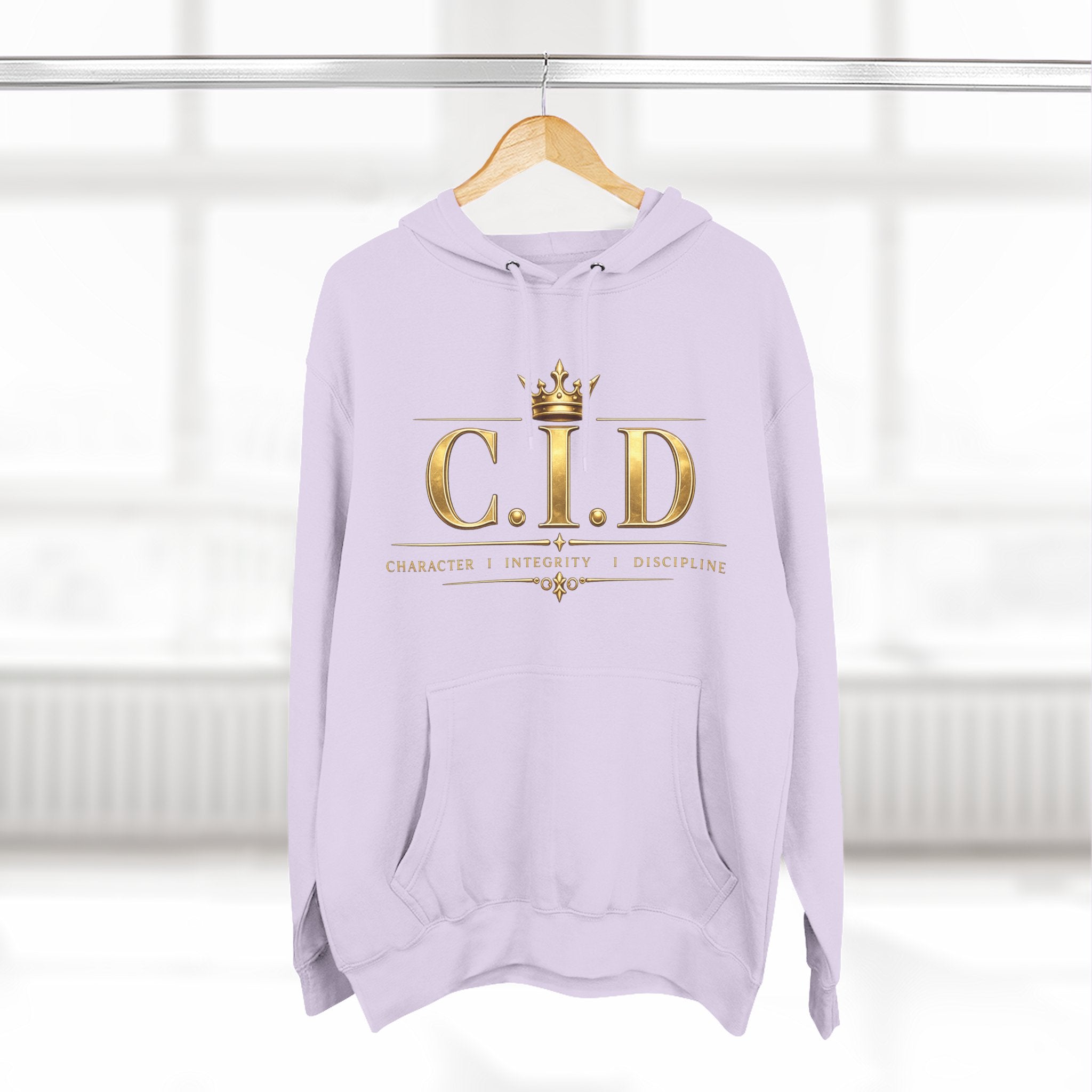Gold text Unisex Heavyweight Hooded Sweatshirt