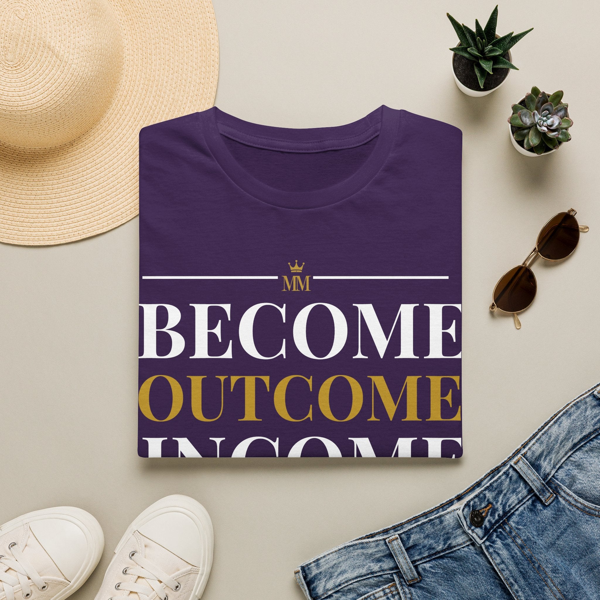BECOME OUTCOME INCOME Unisex Garment-Dyed T-shirt