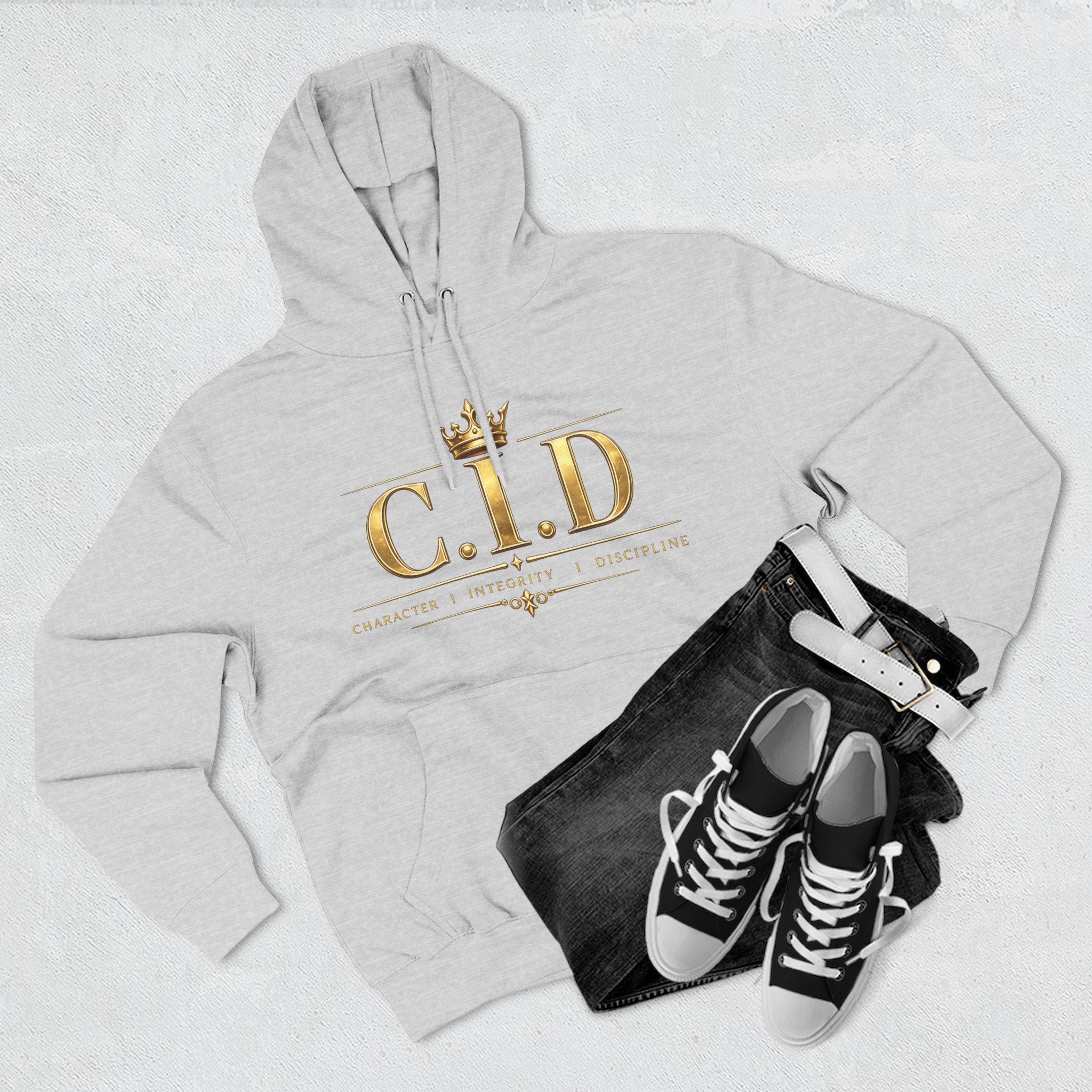 Gold text Unisex Heavyweight Hooded Sweatshirt