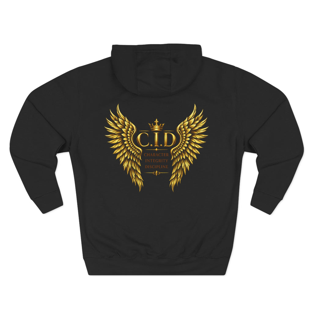 Gold text Unisex Heavyweight Hooded Sweatshirt