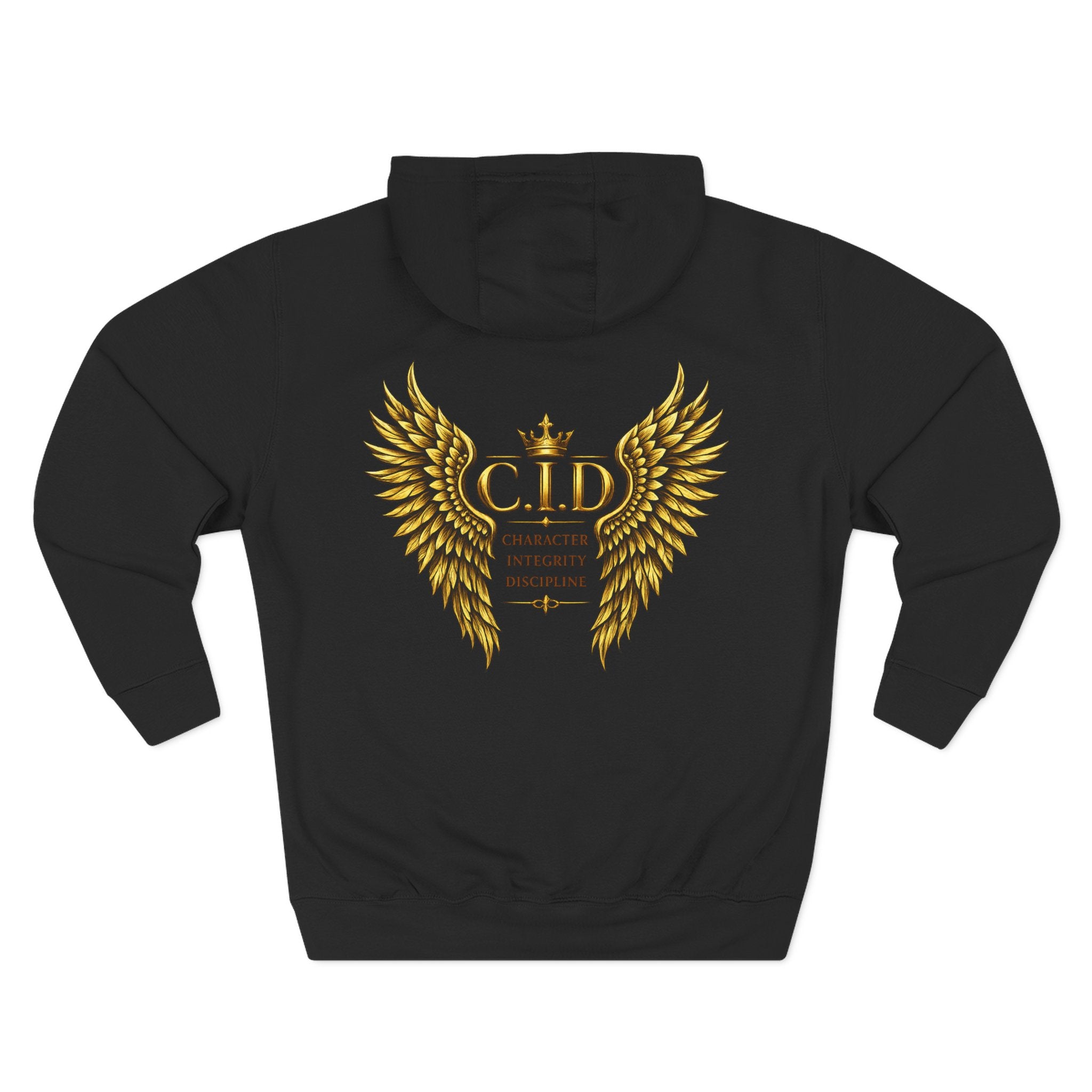 Gold text Unisex Heavyweight Hooded Sweatshirt