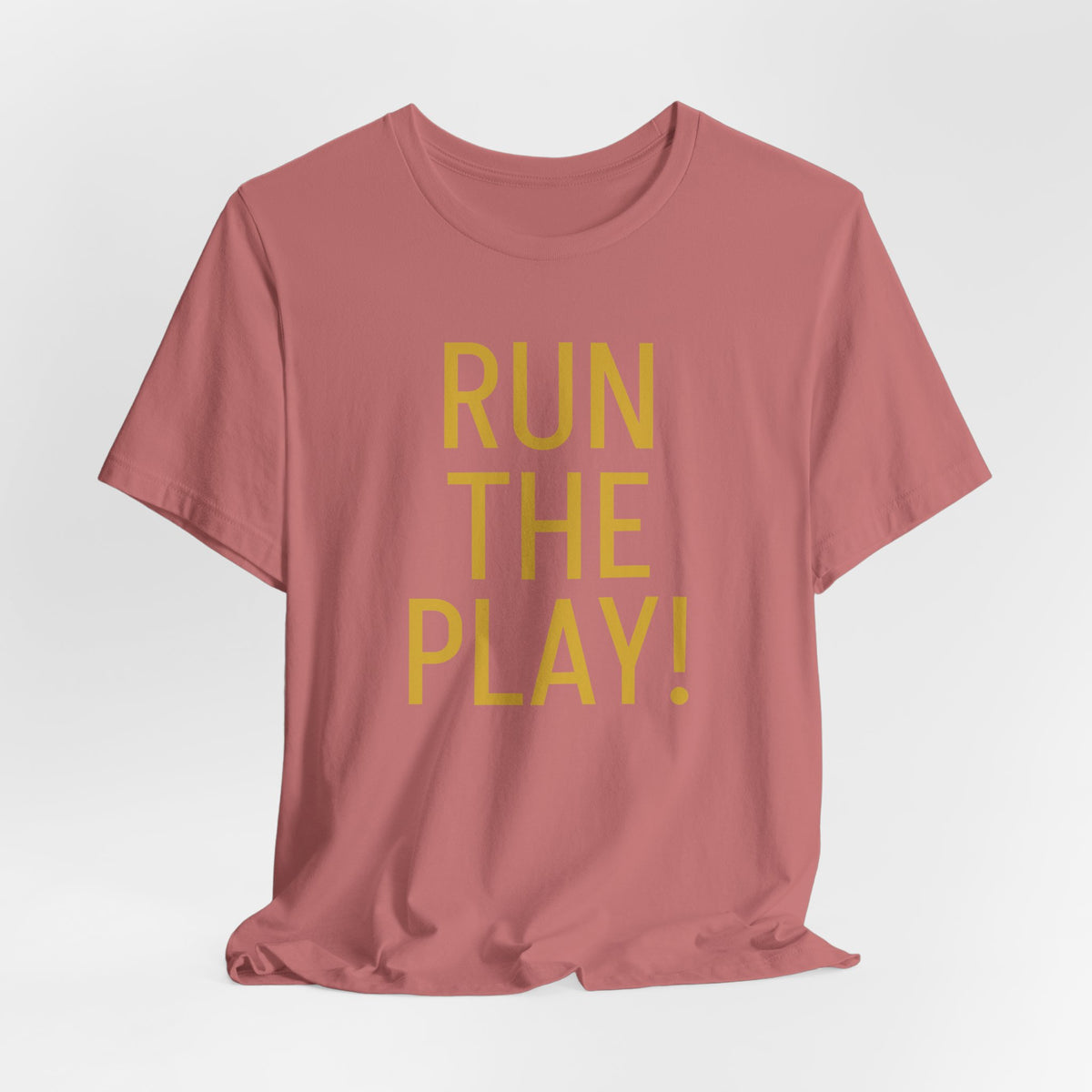 RUN THE PLAY! Jersey Short Sleeve Tee- ships globally