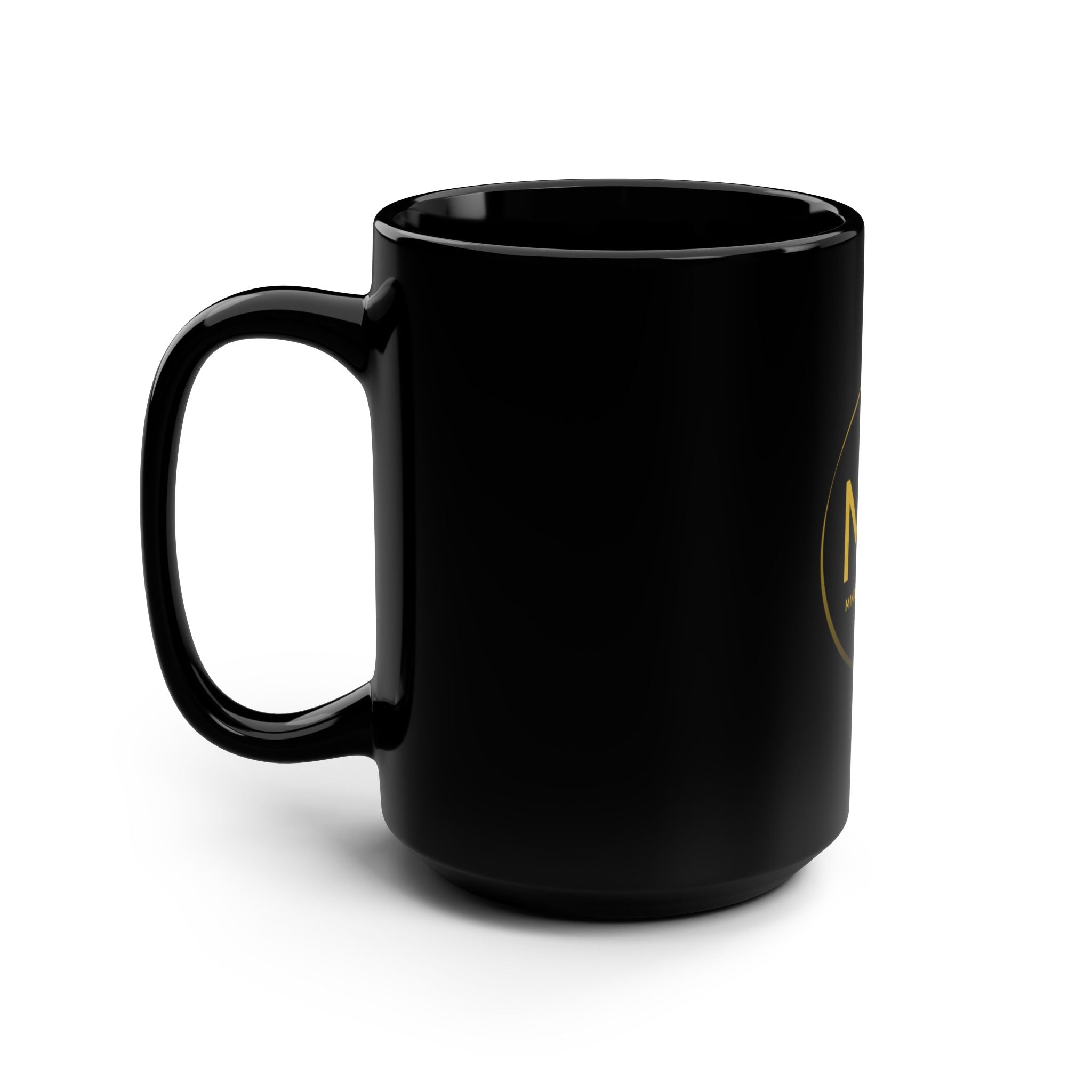 MM logo Black Mug, 15oz