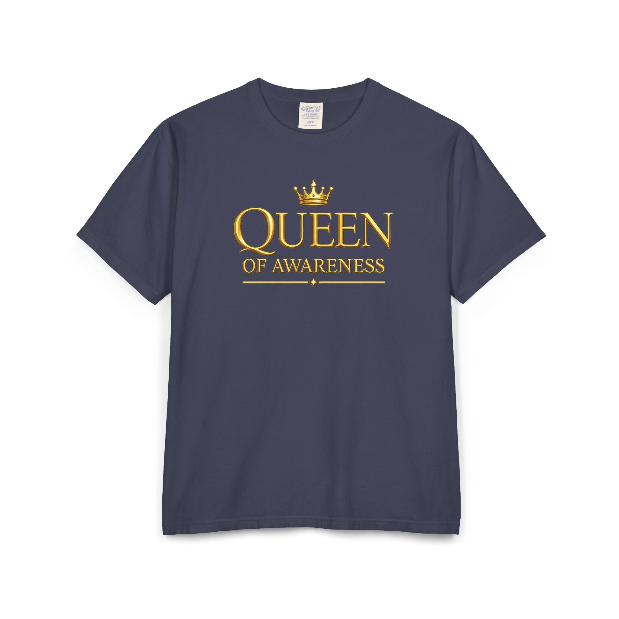 Queen of Awareness Unisex Garment-Dyed T-shirt | Gold