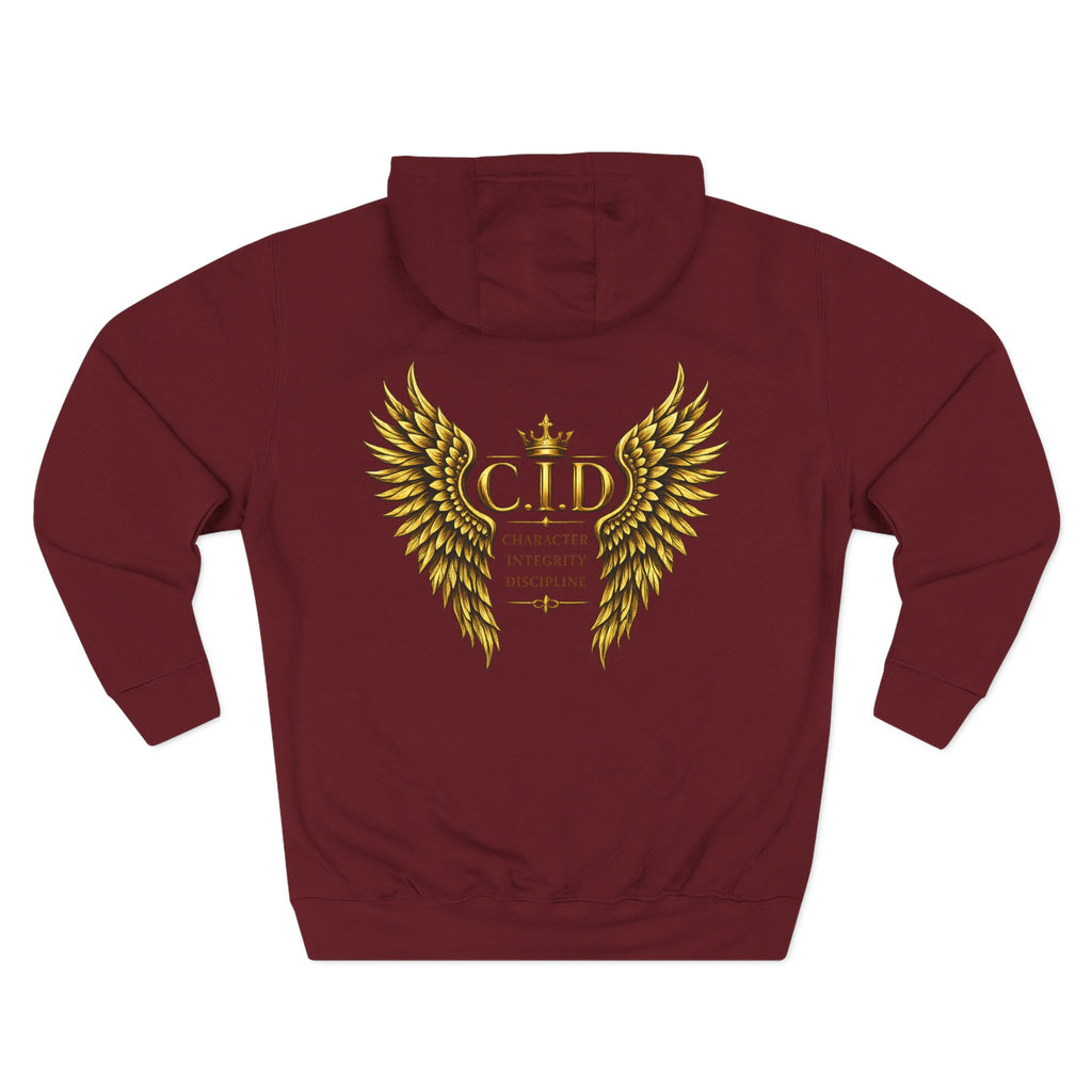 Gold text Unisex Heavyweight Hooded Sweatshirt