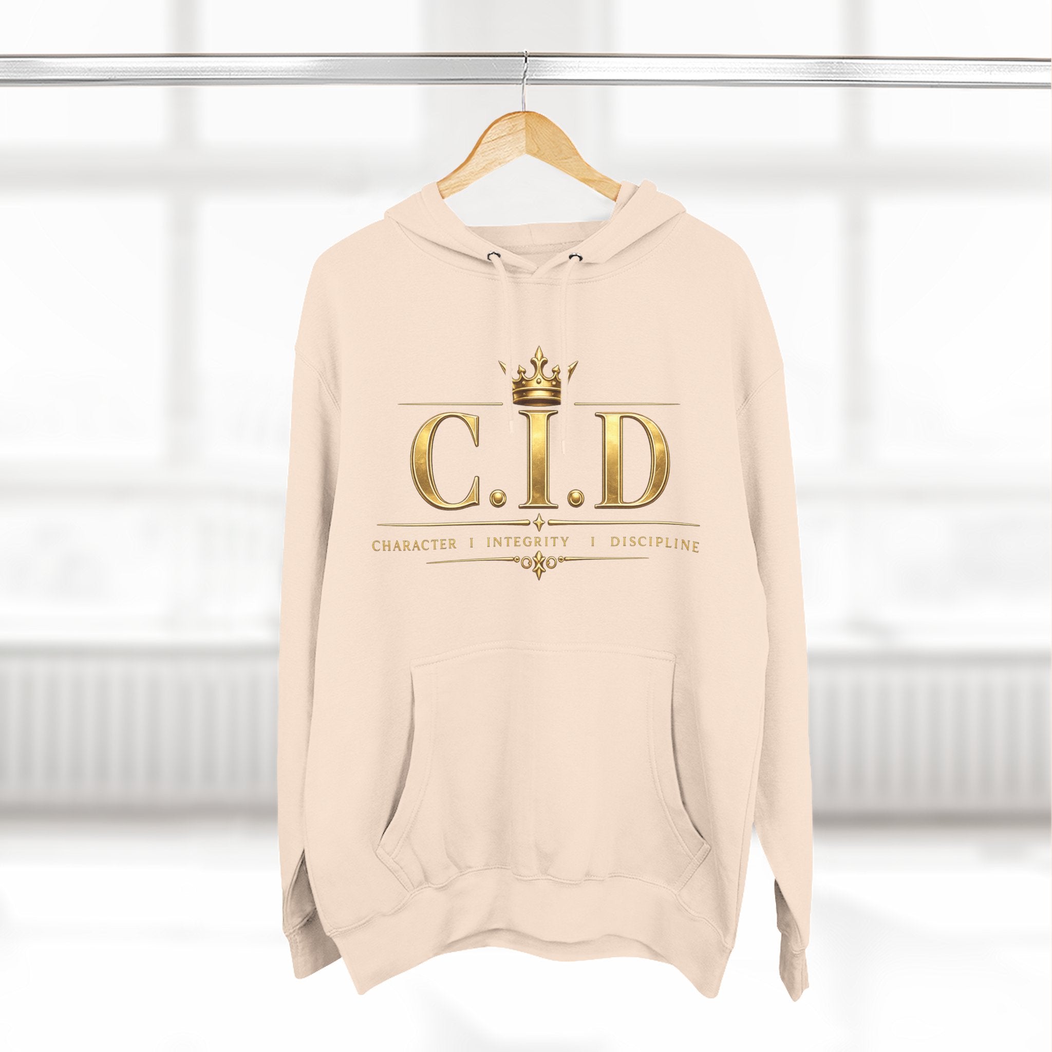 Gold text Unisex Heavyweight Hooded Sweatshirt