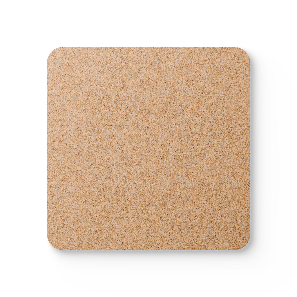 Hardboard Coasters with Cork Bottom (Set of 4)