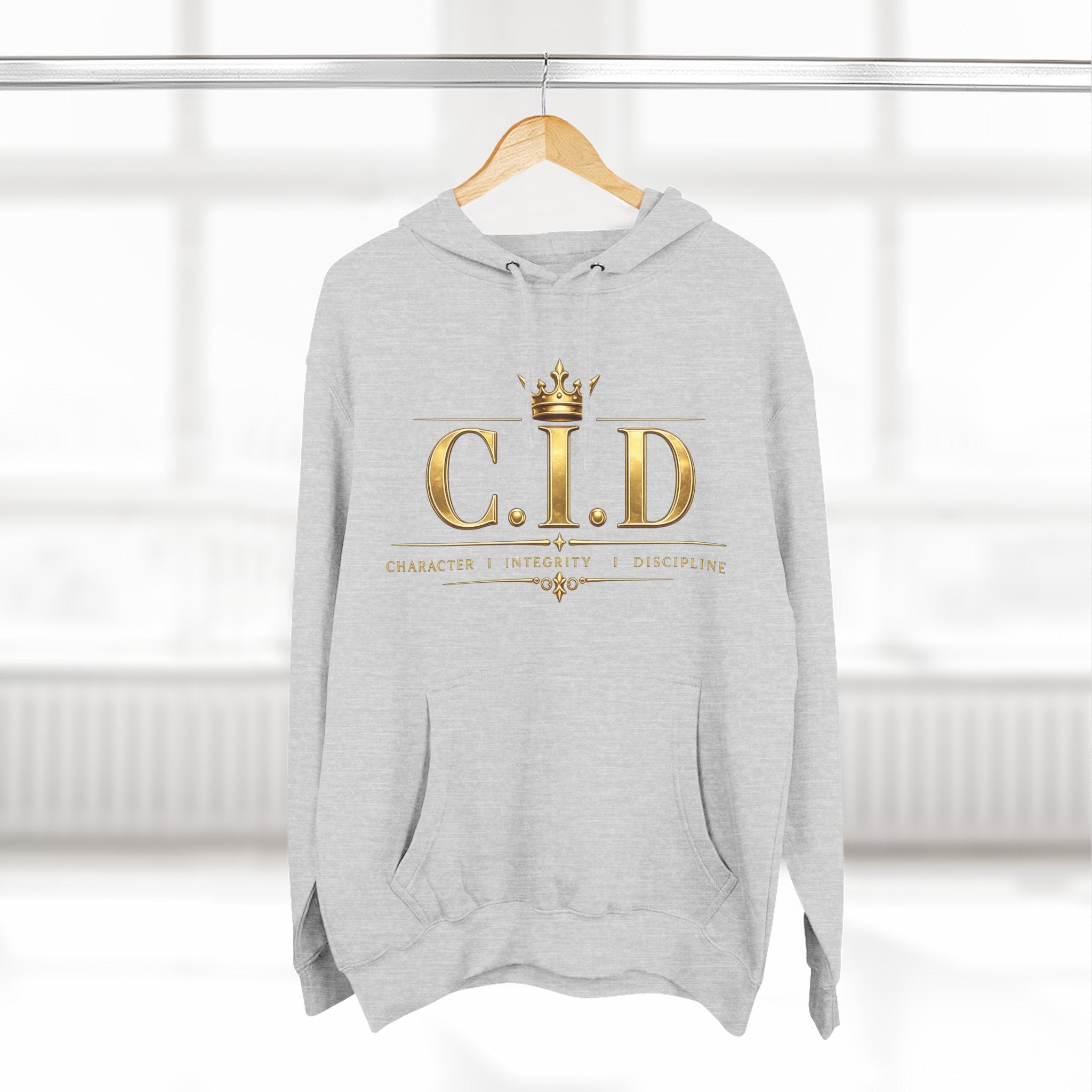 Gold text Unisex Heavyweight Hooded Sweatshirt