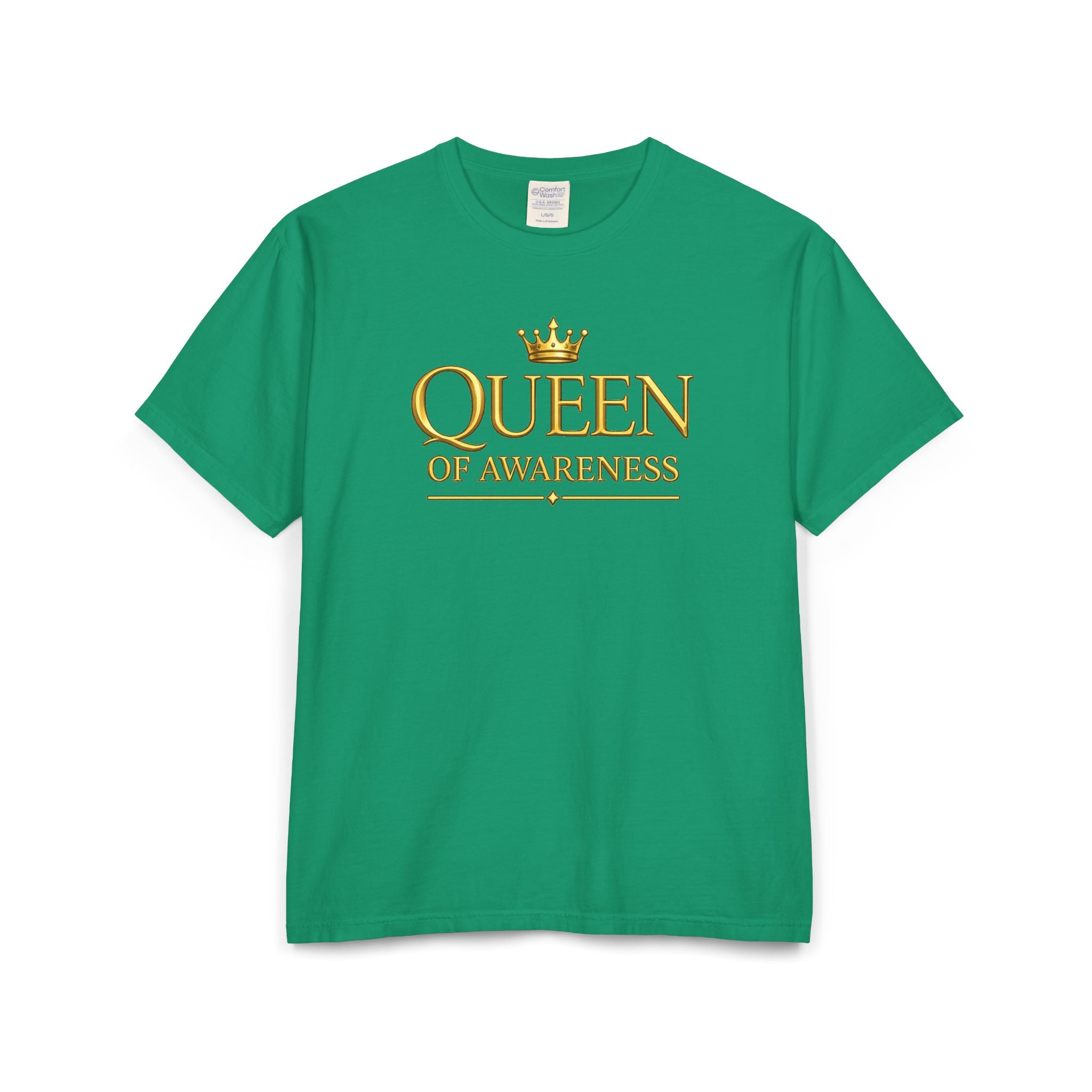 Queen of Awareness Unisex Garment-Dyed T-shirt | Gold
