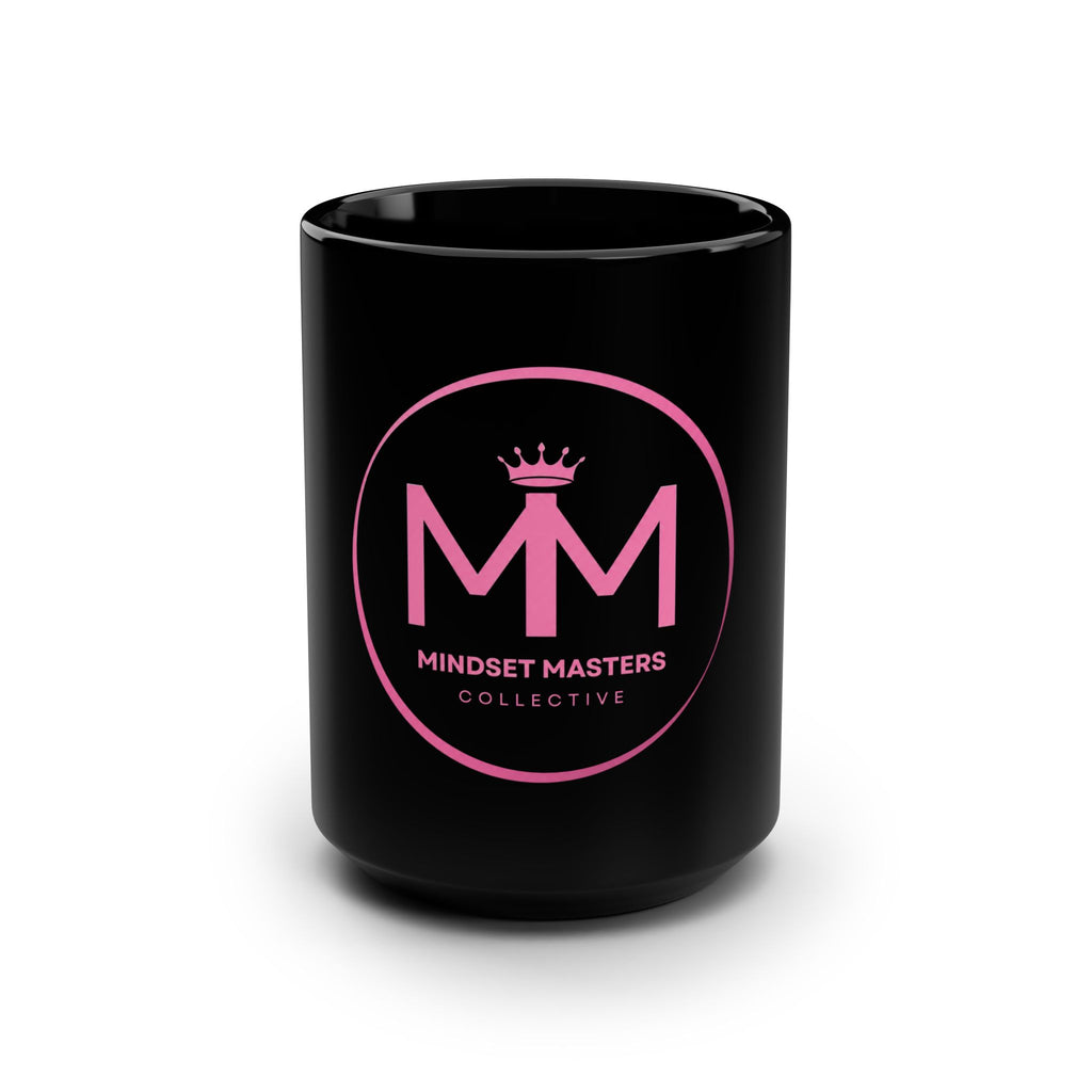 MM logo Black Mug, 15oz | Pink