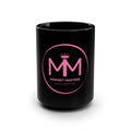 MM logo Black Mug, 15oz | Pink