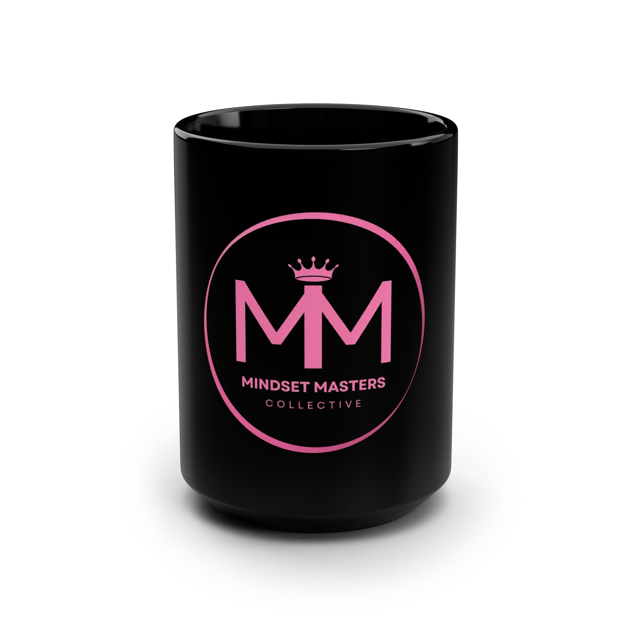 MM logo Black Mug, 15oz | Pink