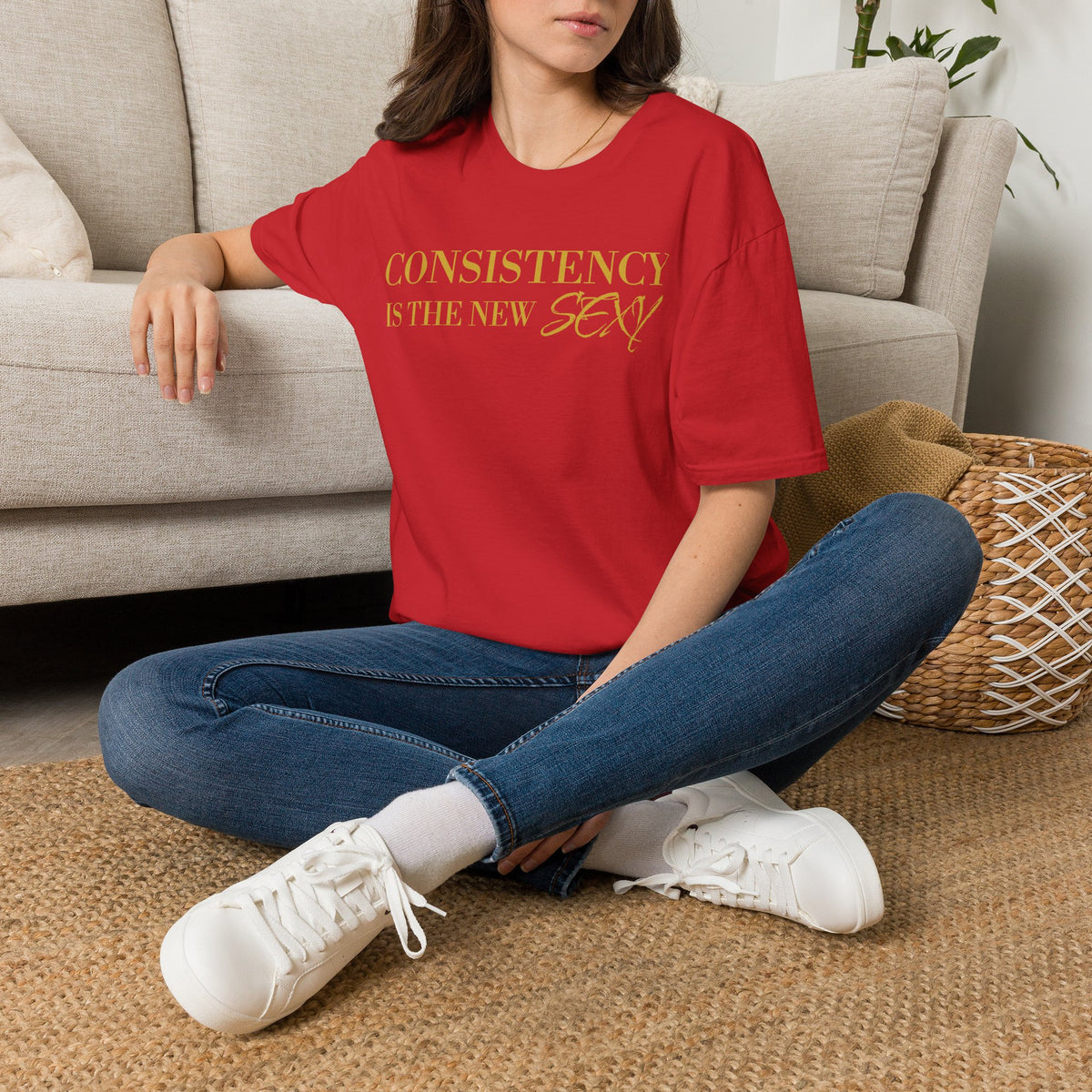 Consistency Is the New Sexy T-Shirt — Motivational Gold Foil Tee