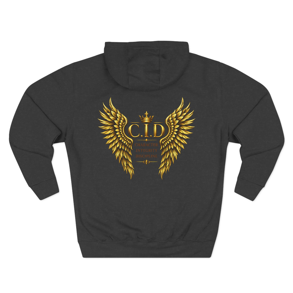 Gold text Unisex Heavyweight Hooded Sweatshirt