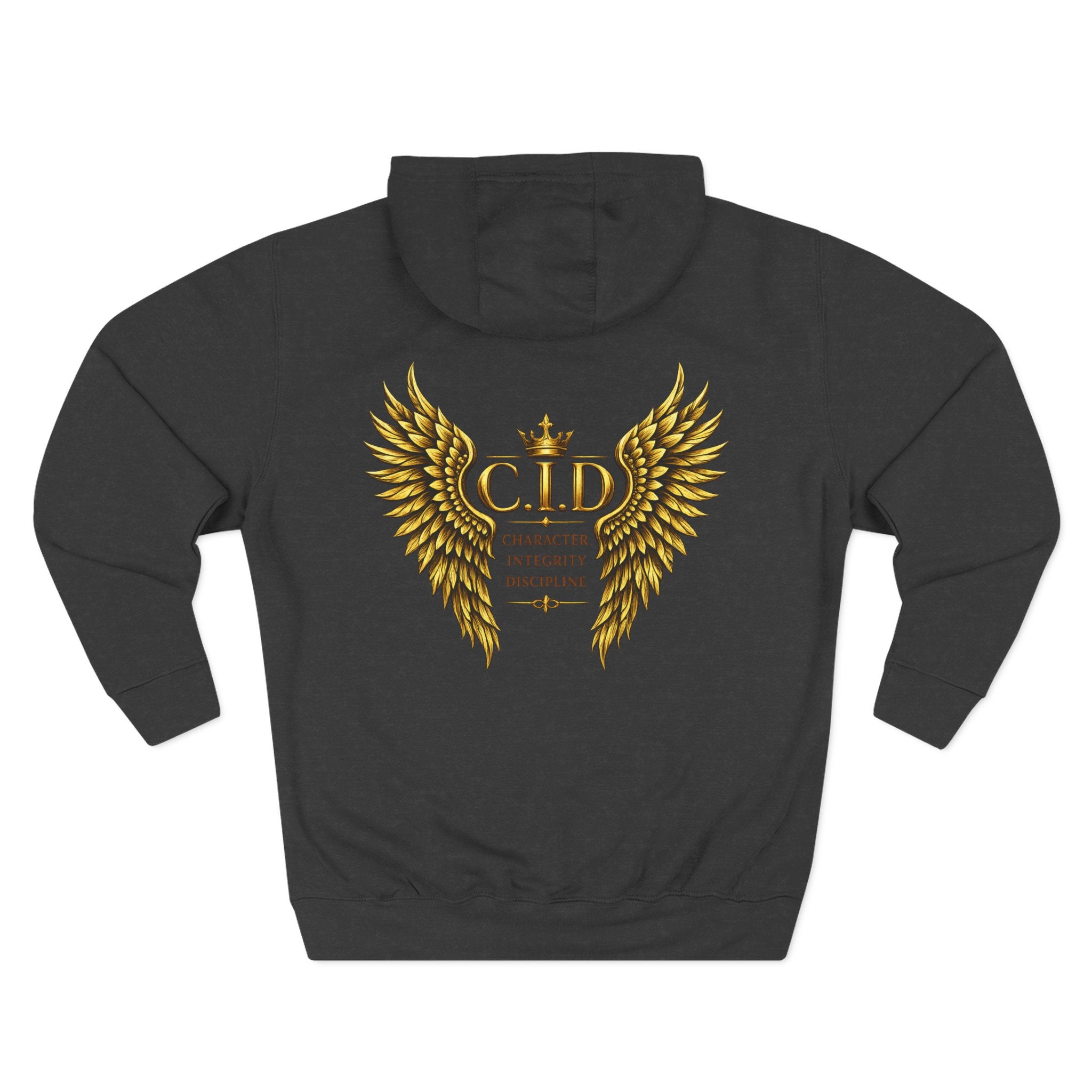 Gold text Unisex Heavyweight Hooded Sweatshirt