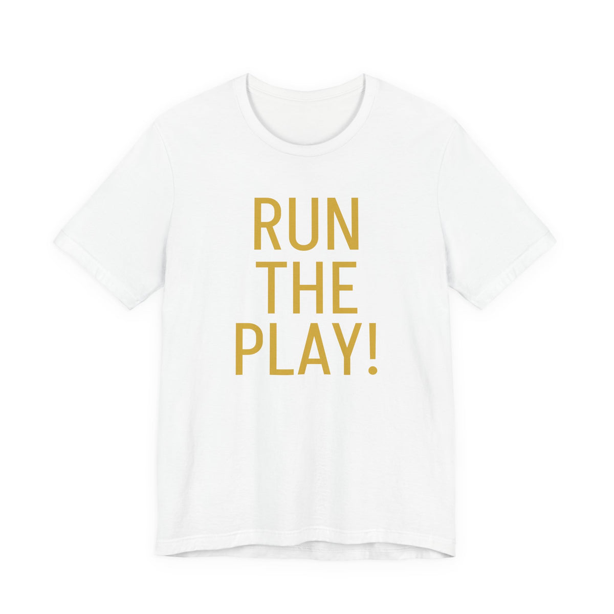 RUN THE PLAY! Jersey Short Sleeve Tee- ships globally