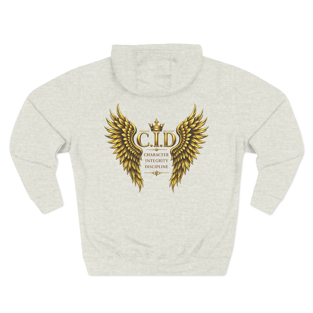 Gold text Unisex Heavyweight Hooded Sweatshirt