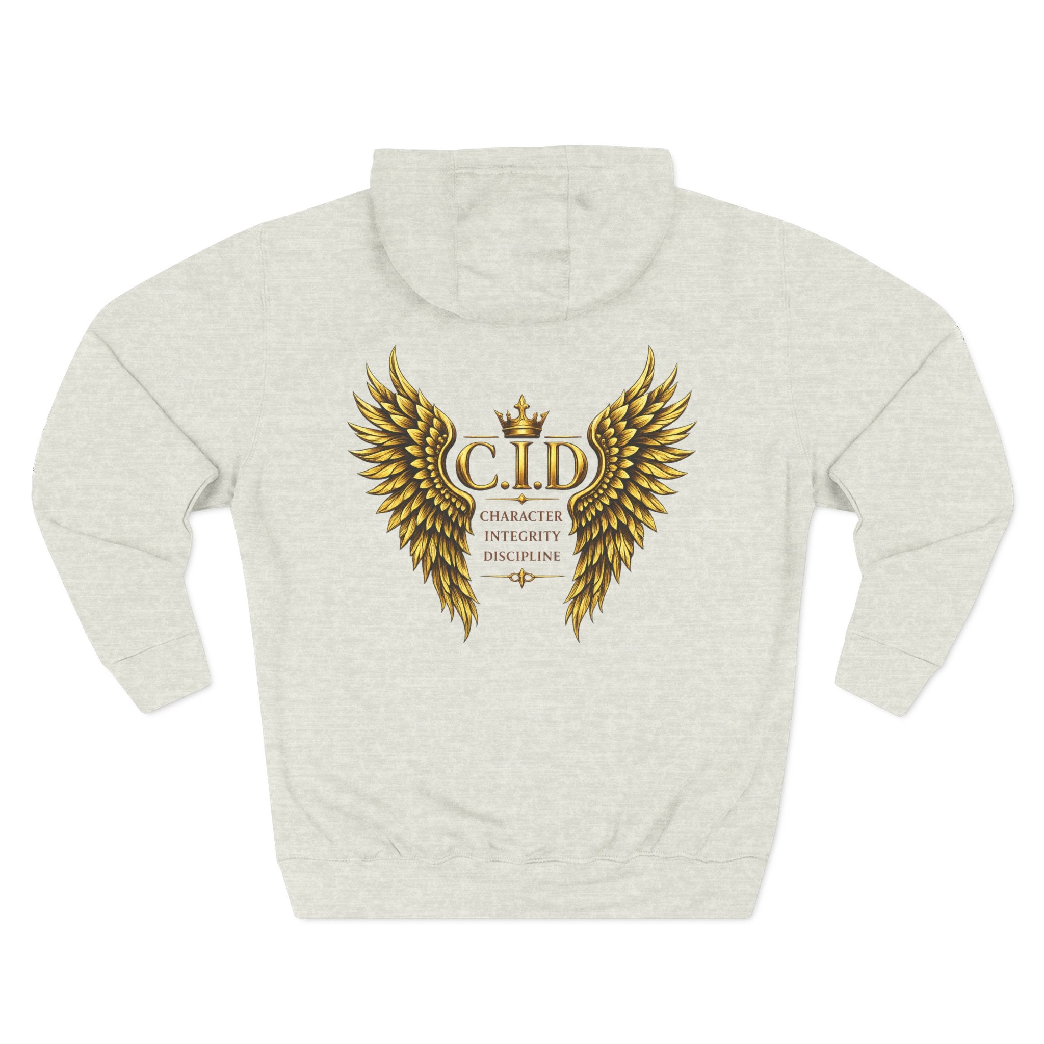 Gold text Unisex Heavyweight Hooded Sweatshirt