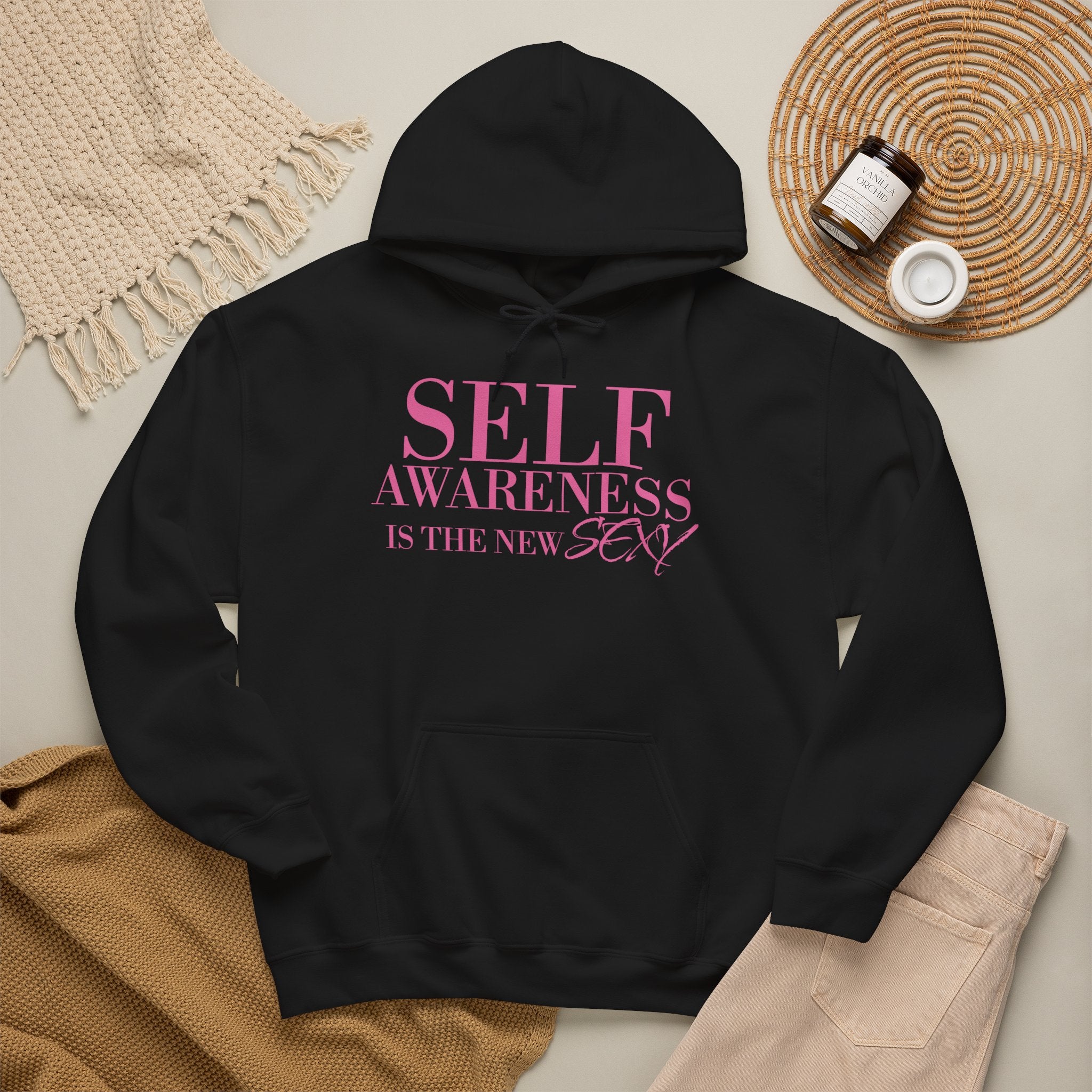 Self Awareness Is The New Sexy Hoodie — Motivational Graphic Sweatshirt