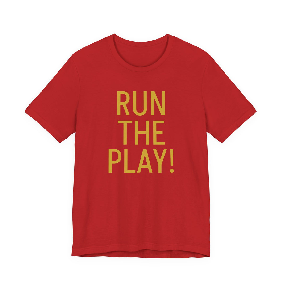 RUN THE PLAY! Jersey Short Sleeve Tee- ships globally