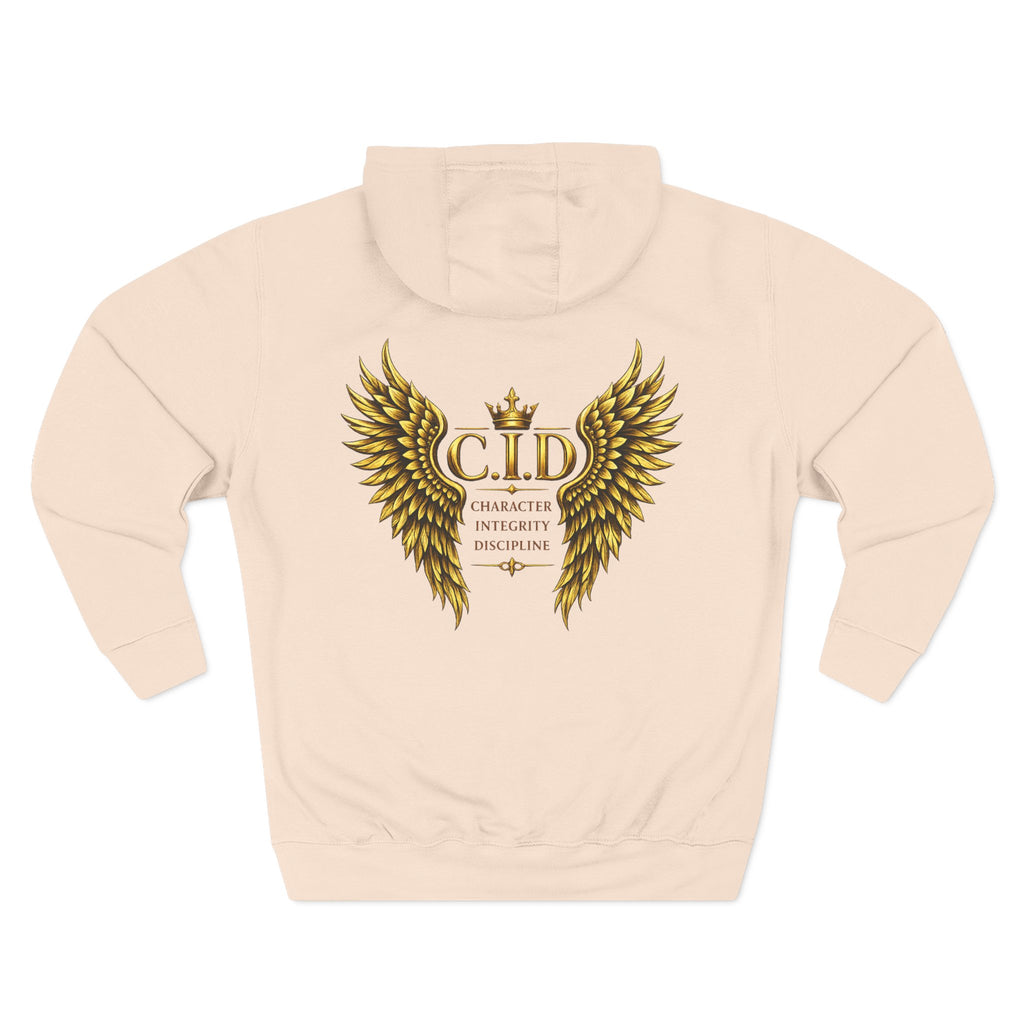 Gold text Unisex Heavyweight Hooded Sweatshirt