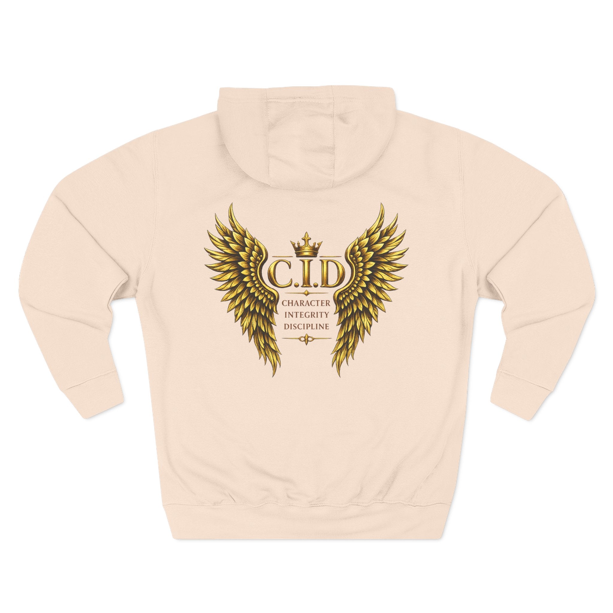 Gold text Unisex Heavyweight Hooded Sweatshirt