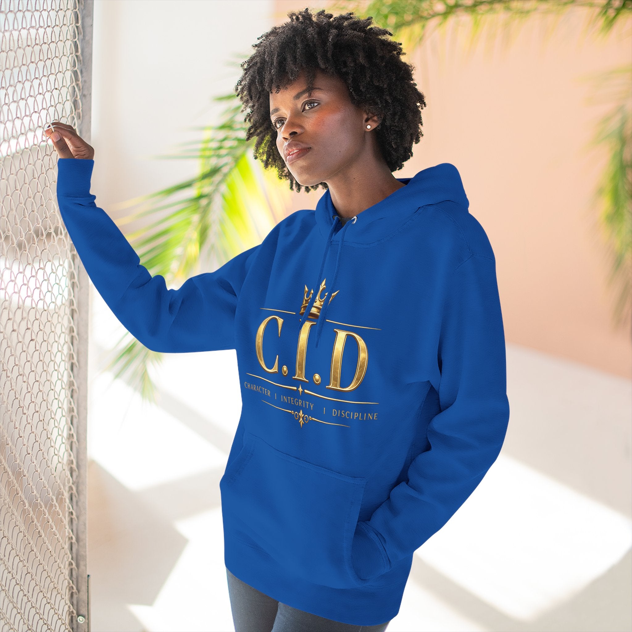 Gold text Unisex Heavyweight Hooded Sweatshirt