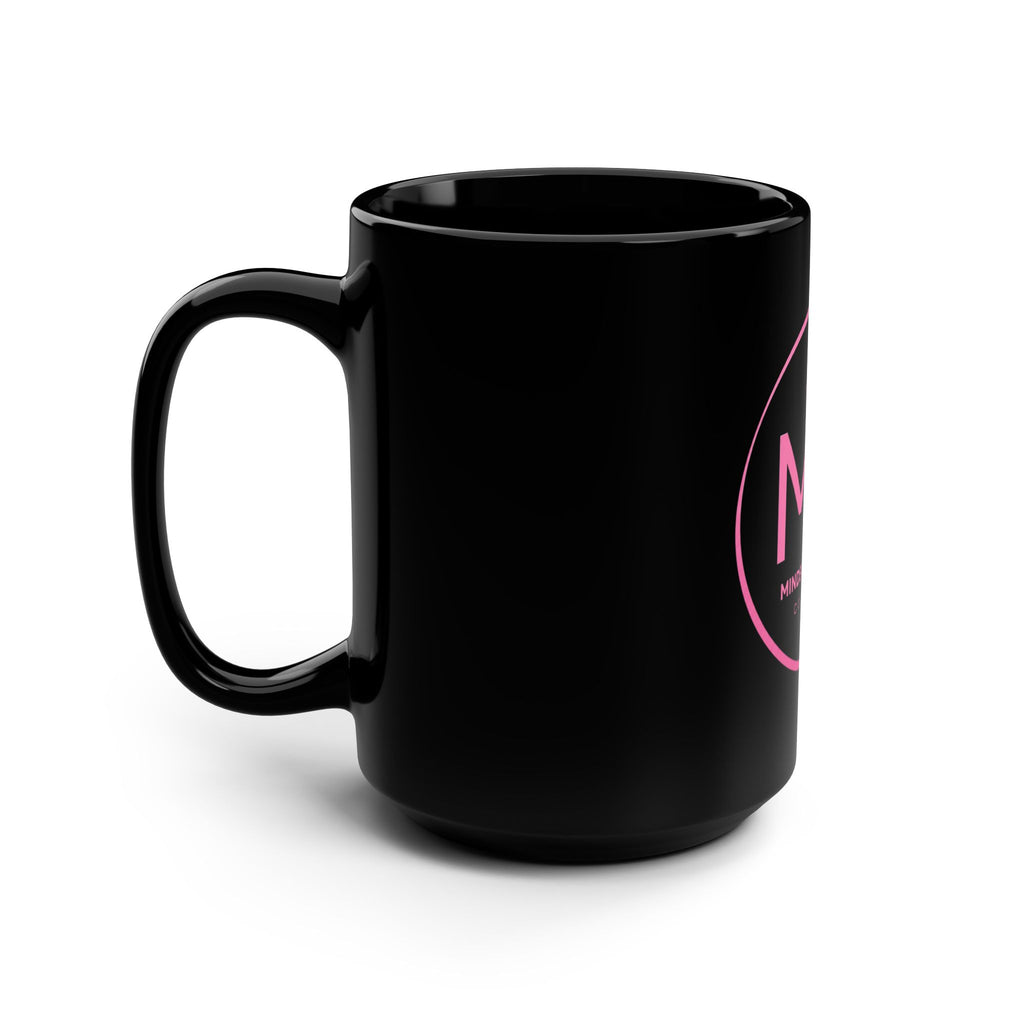MM logo Black Mug, 15oz | Pink