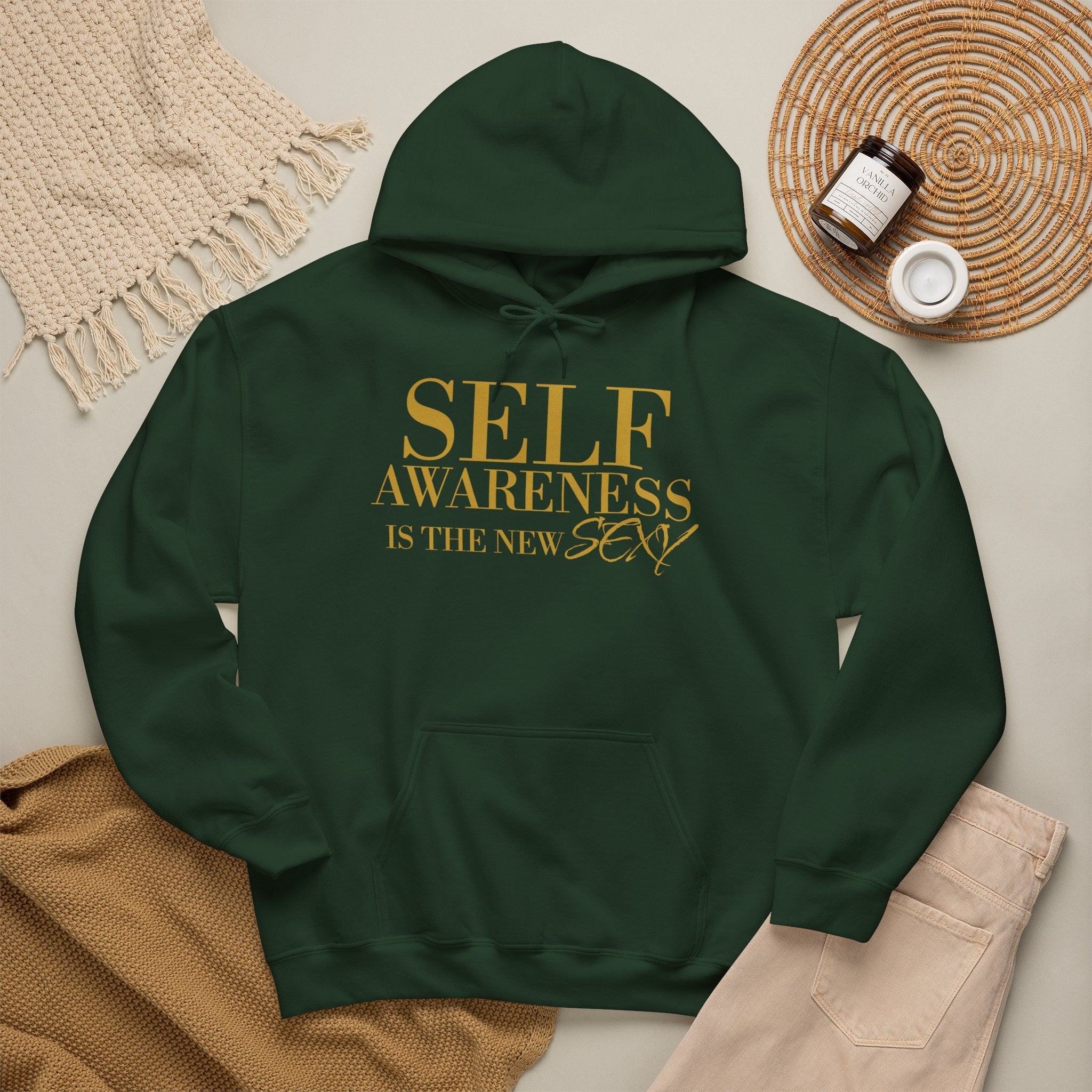 Self Awareness Is The New Sexy Hoodie — Motivational Graphic Sweatshirt