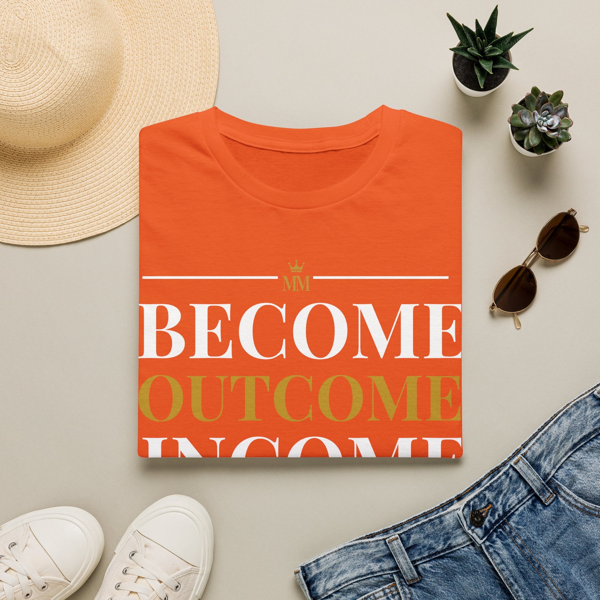 BECOME OUTCOME INCOME Unisex Garment-Dyed T-shirt