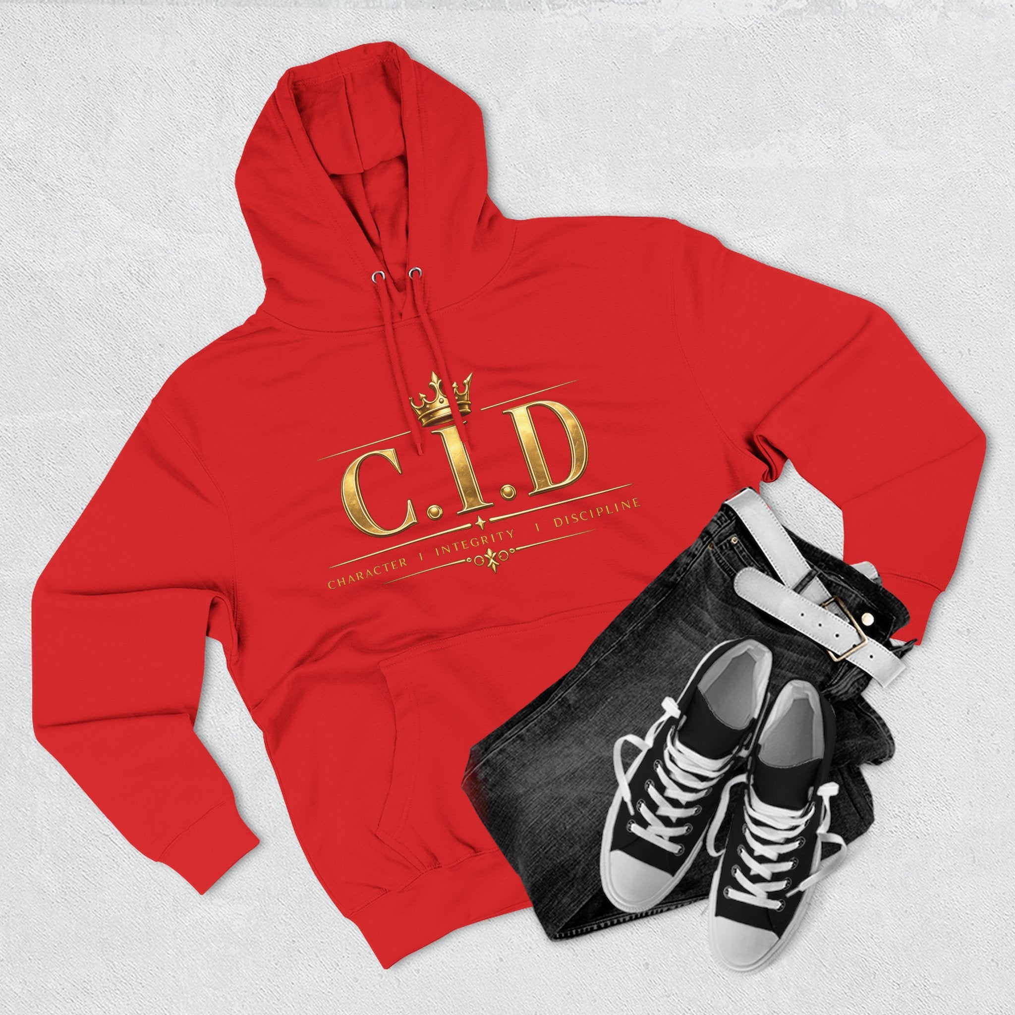 Gold text Unisex Heavyweight Hooded Sweatshirt
