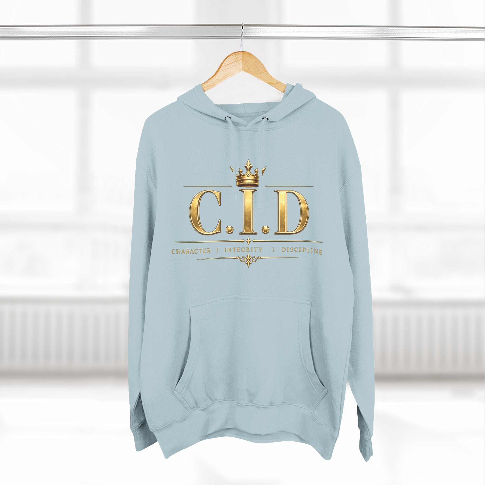 Gold text Unisex Heavyweight Hooded Sweatshirt