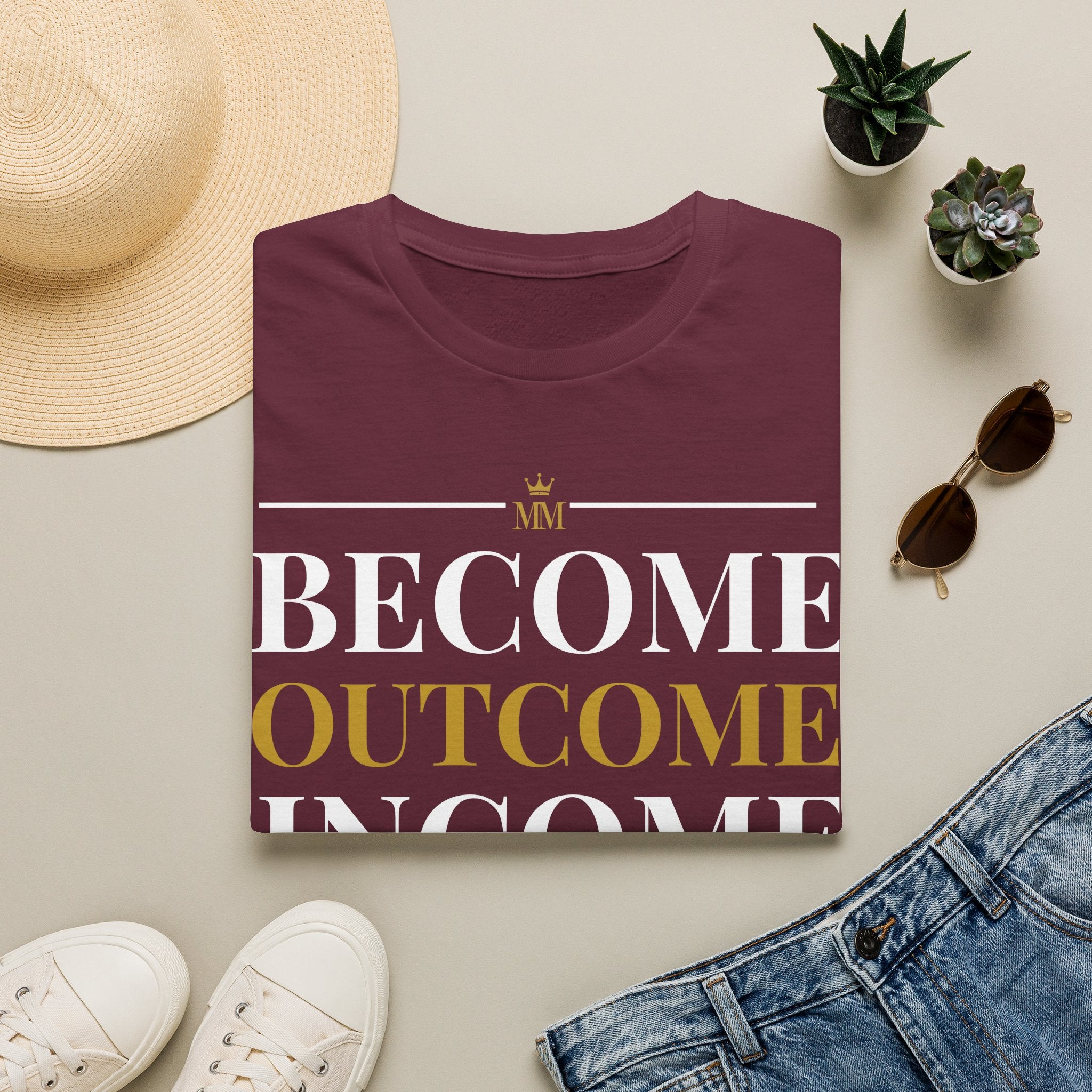 BECOME OUTCOME INCOME Unisex Garment-Dyed T-shirt