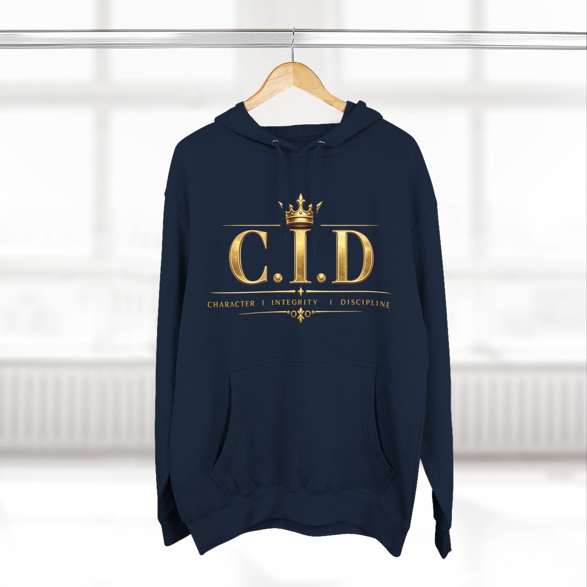 Gold text Unisex Heavyweight Hooded Sweatshirt