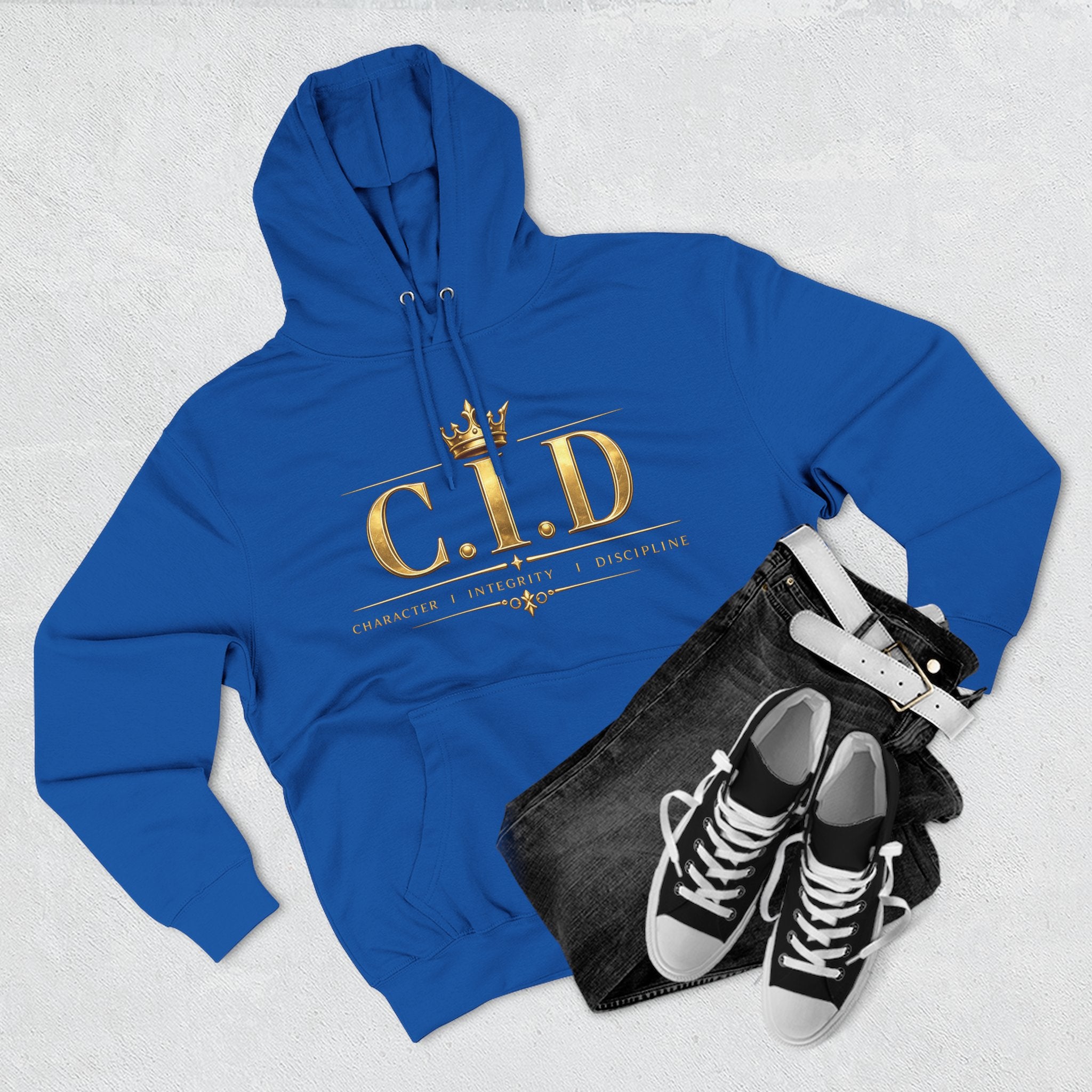Gold text Unisex Heavyweight Hooded Sweatshirt