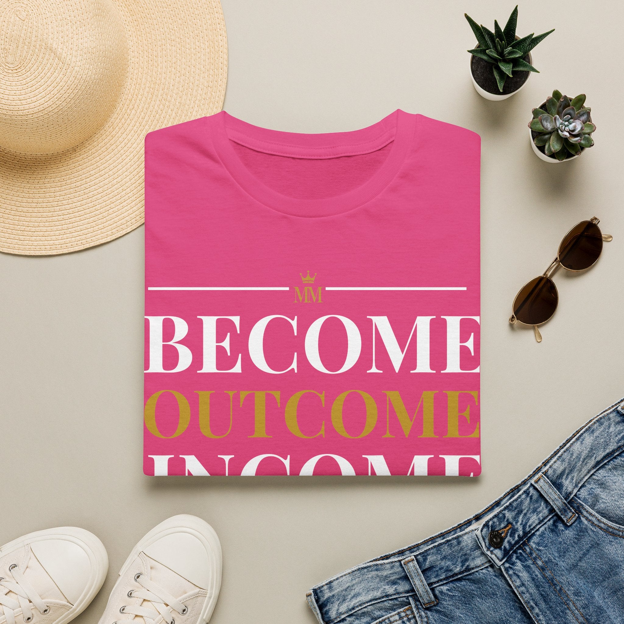 BECOME OUTCOME INCOME Unisex Garment-Dyed T-shirt