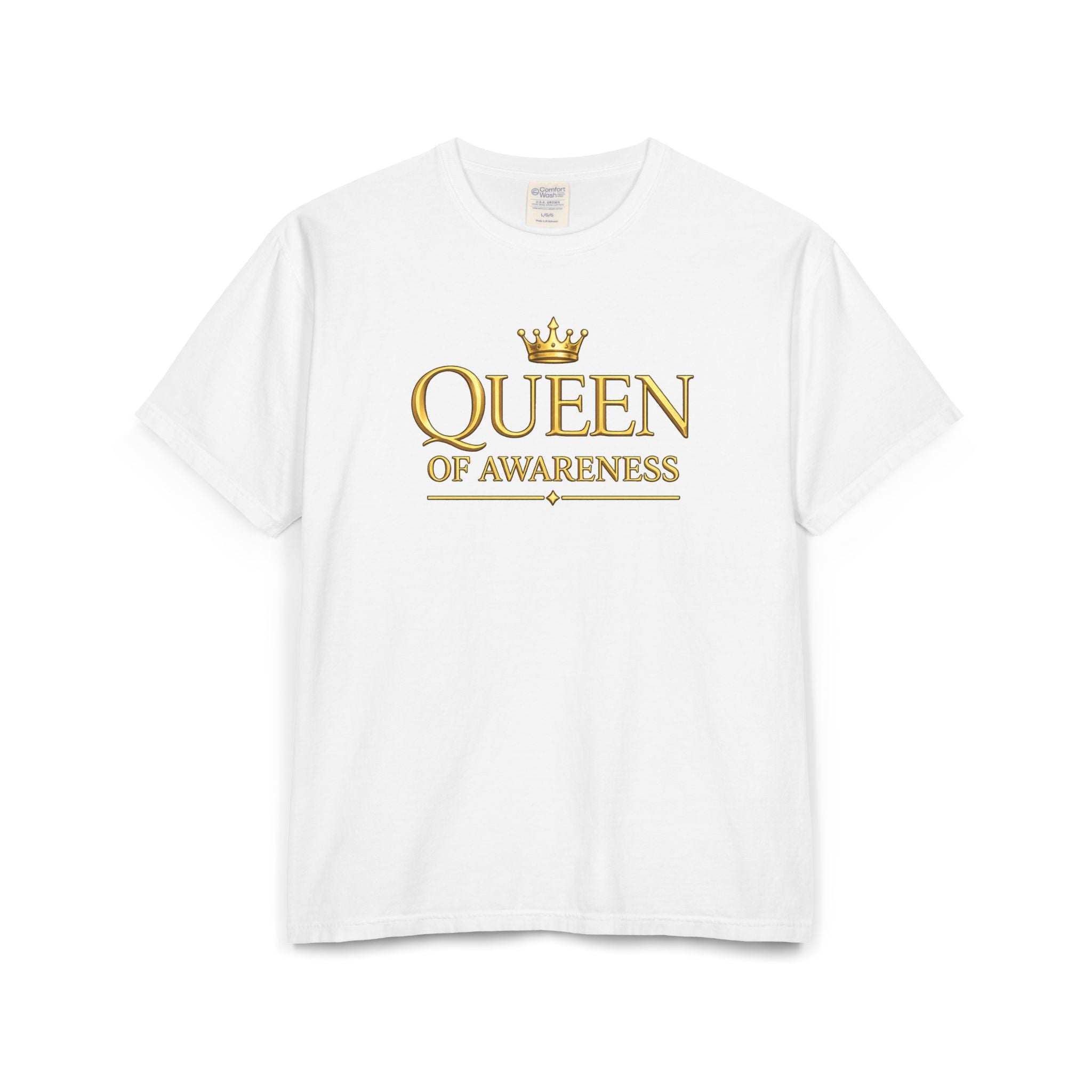 Queen of Awareness Unisex Garment-Dyed T-shirt | Gold