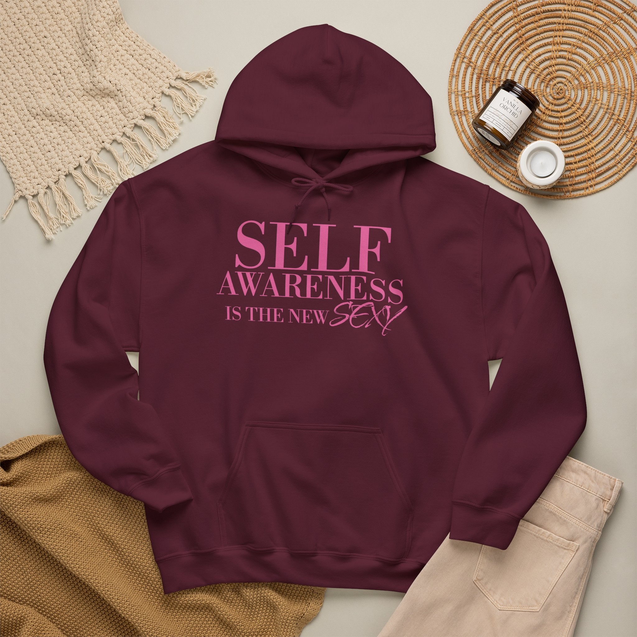 Self Awareness Is The New Sexy Hoodie — Motivational Graphic Sweatshirt