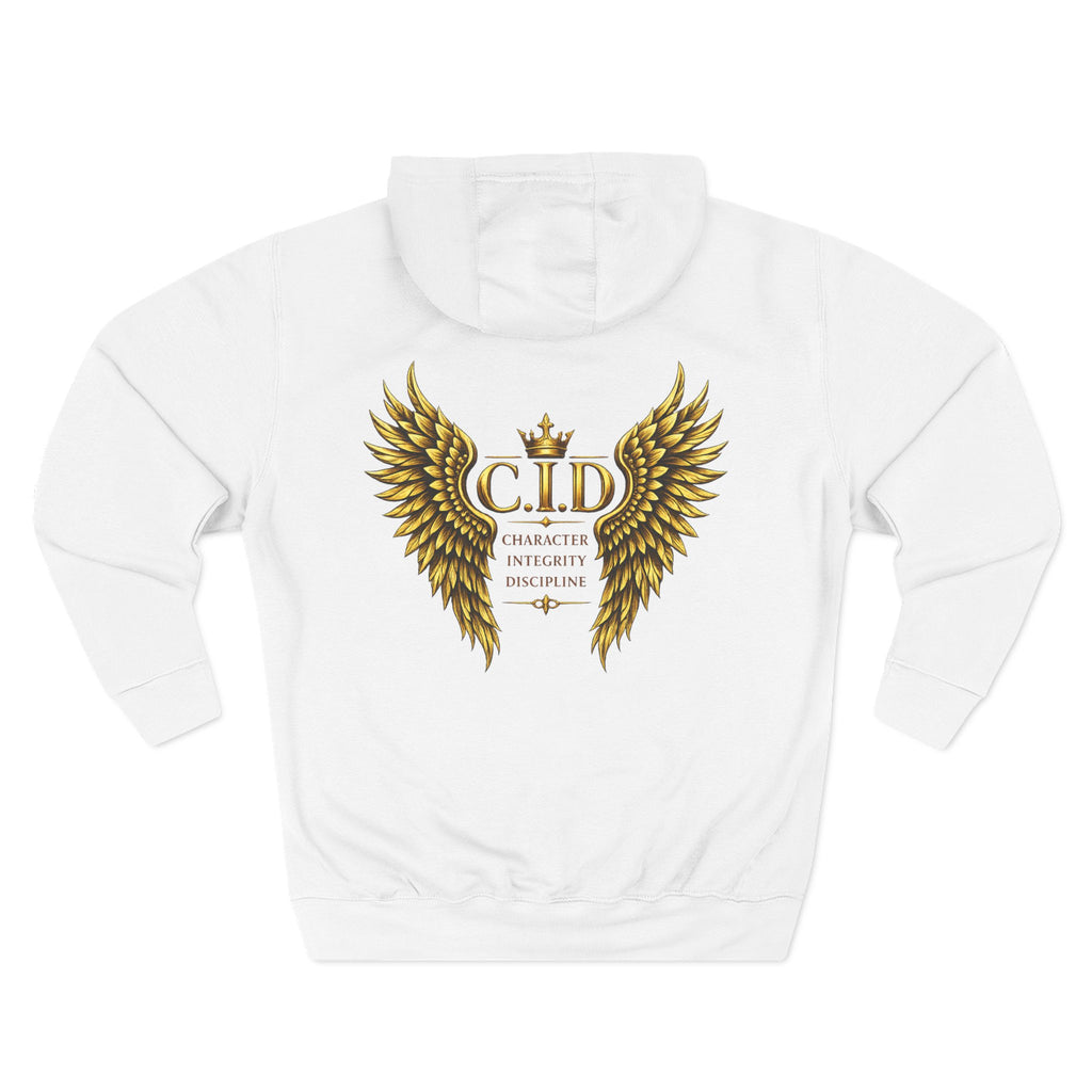 Gold text Unisex Heavyweight Hooded Sweatshirt