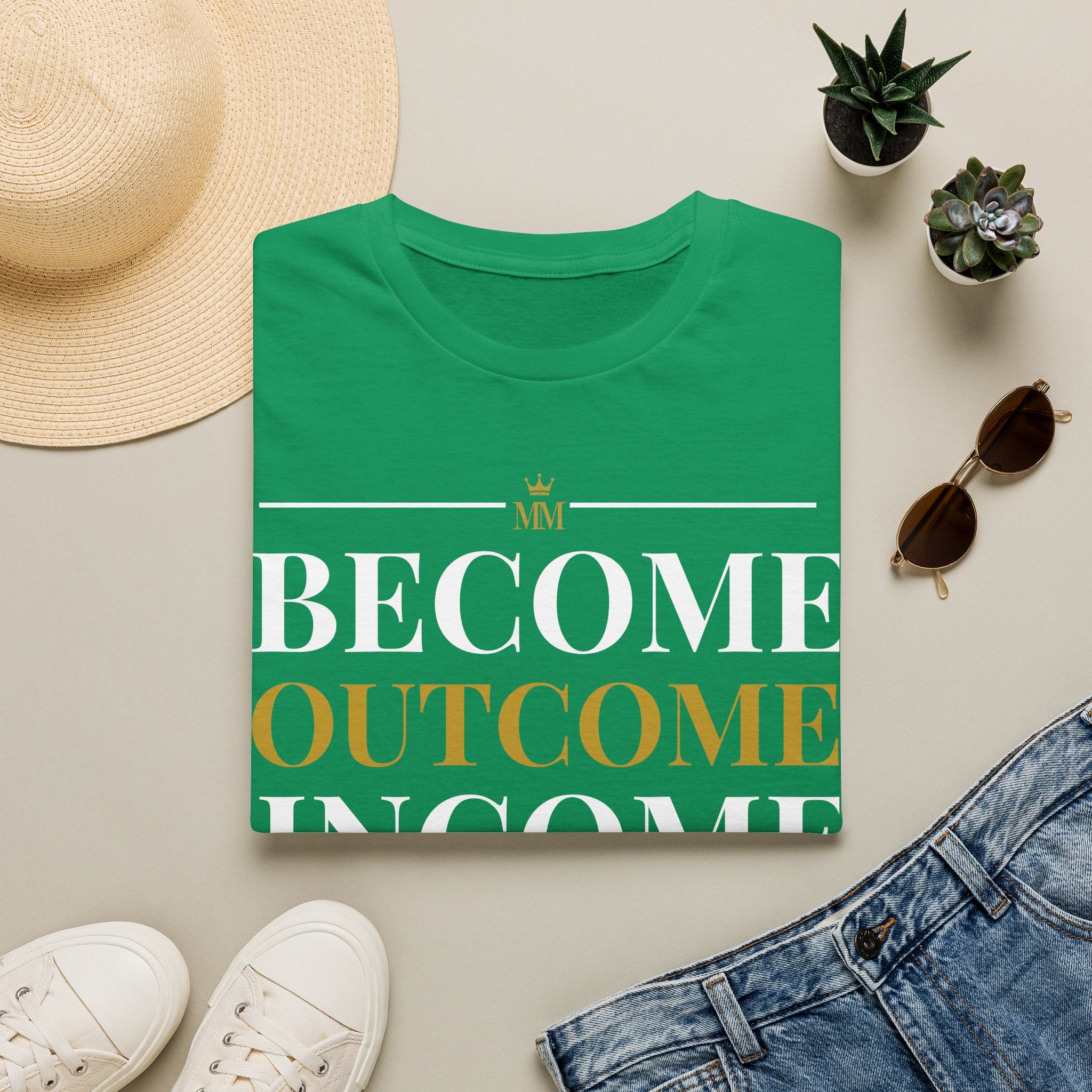 BECOME OUTCOME INCOME Unisex Garment-Dyed T-shirt