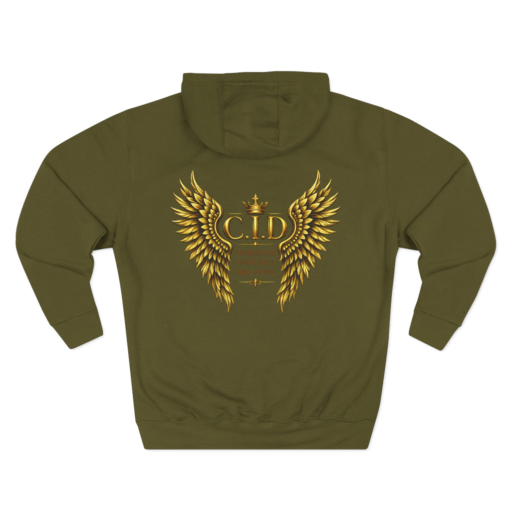 Gold text Unisex Heavyweight Hooded Sweatshirt