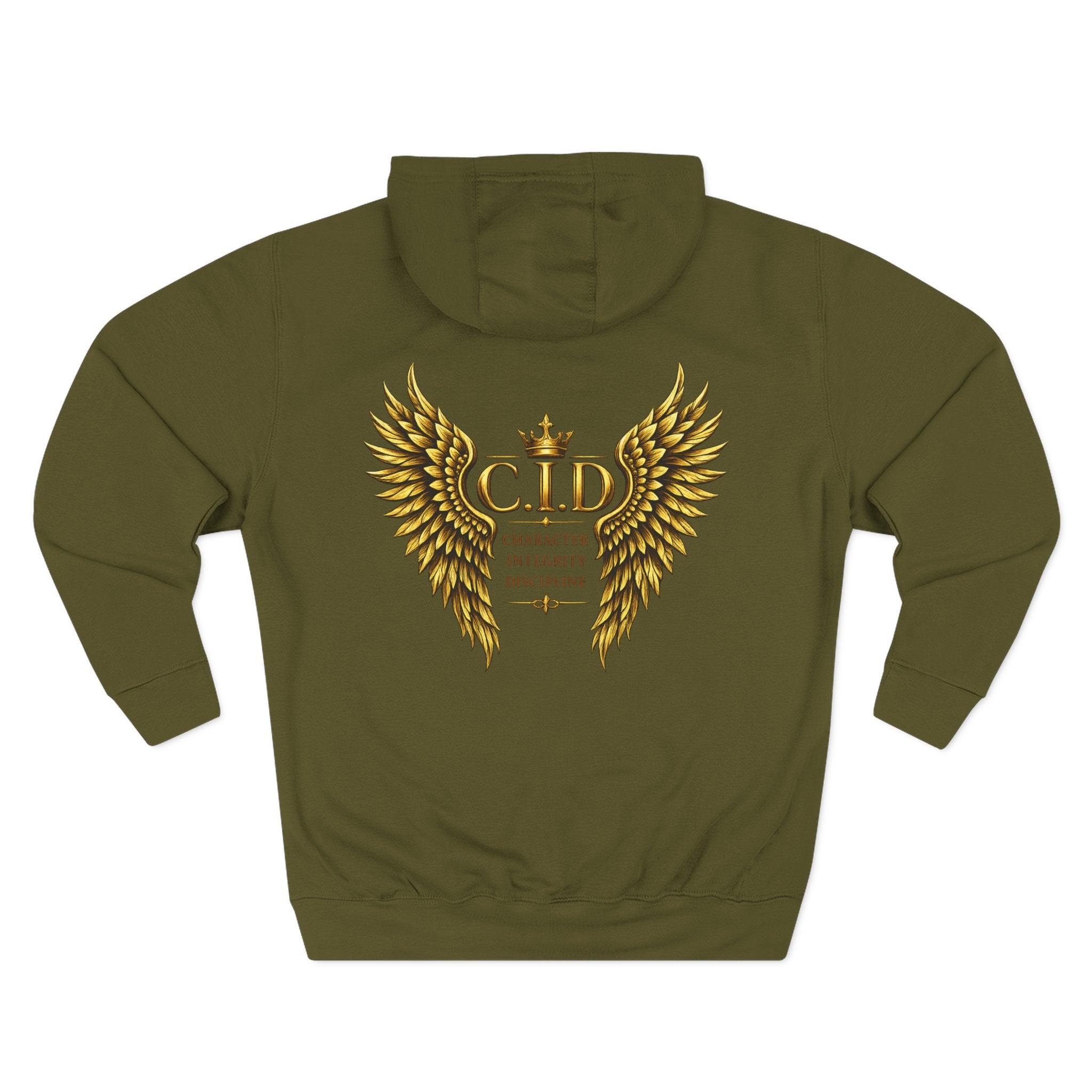 Gold text Unisex Heavyweight Hooded Sweatshirt