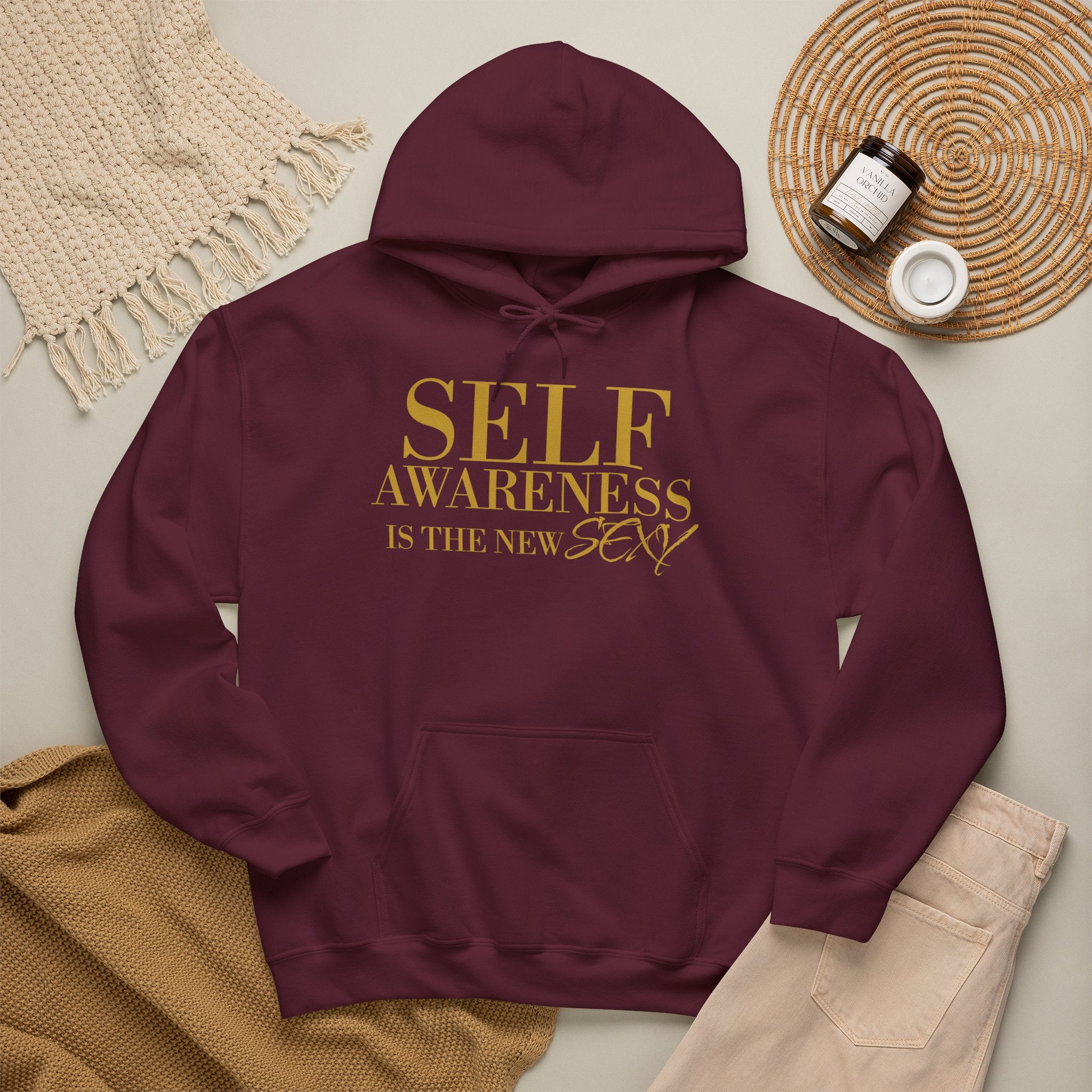 Self Awareness Is The New Sexy Hoodie — Motivational Graphic Sweatshirt
