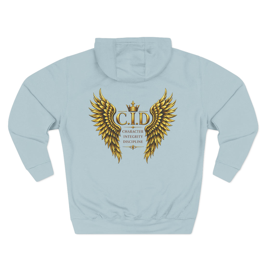 Gold text Unisex Heavyweight Hooded Sweatshirt