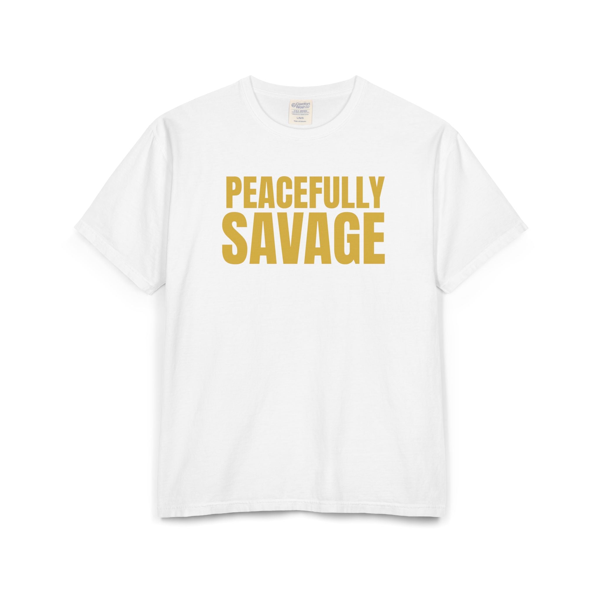 PEACEFULLY SAVAGE Unisex ComfortWash® Garment-Dyed T-Shirt