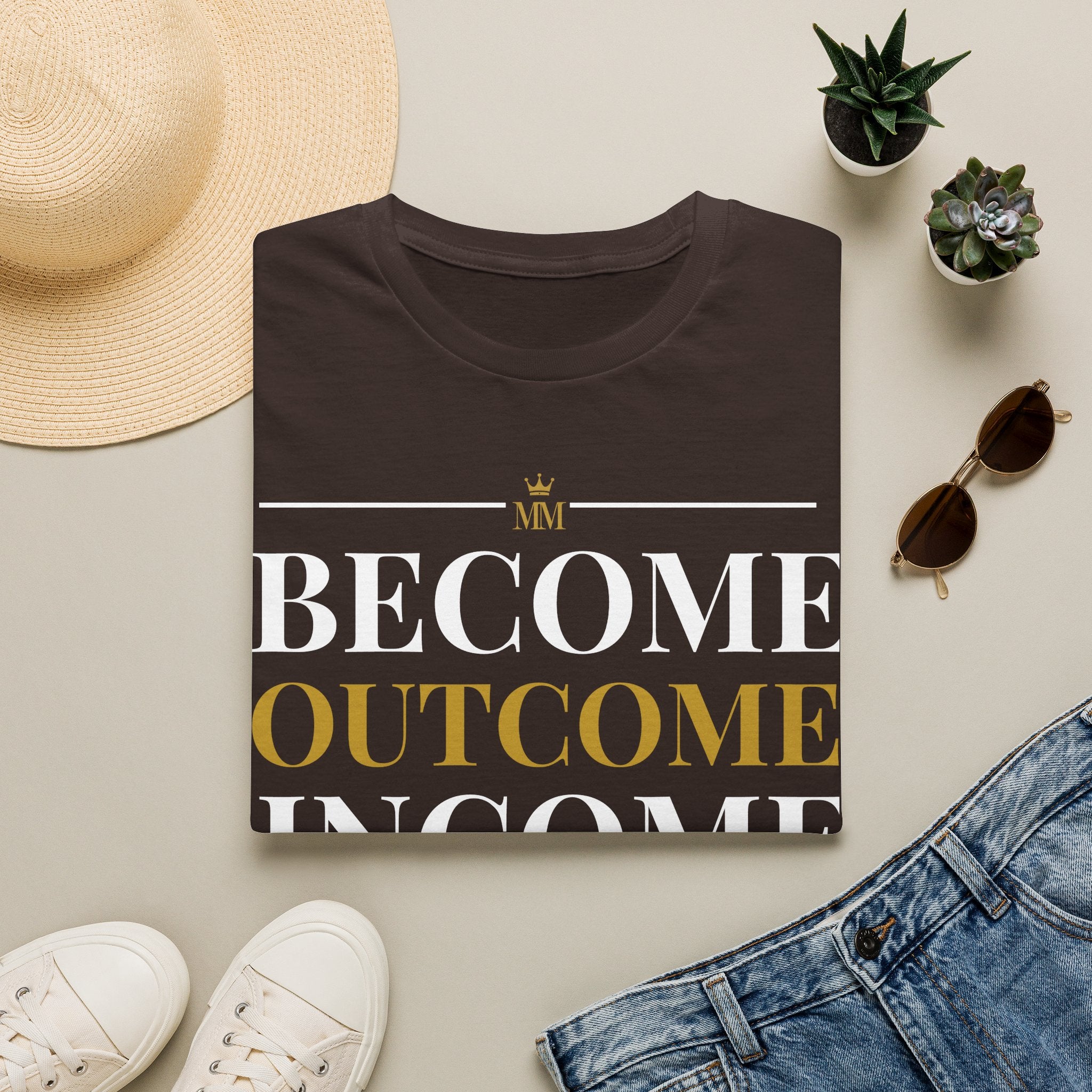 BECOME OUTCOME INCOME Unisex Garment-Dyed T-shirt