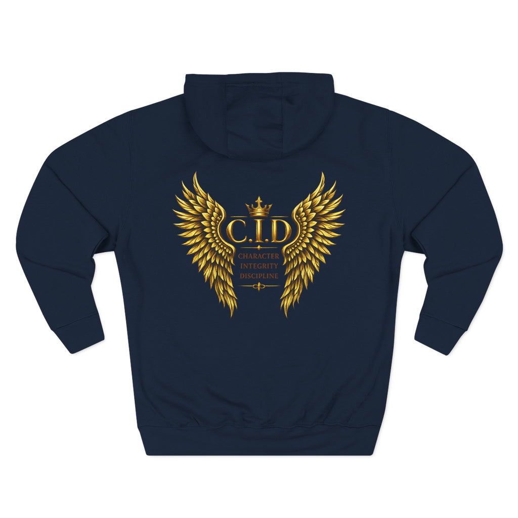 Gold text Unisex Heavyweight Hooded Sweatshirt